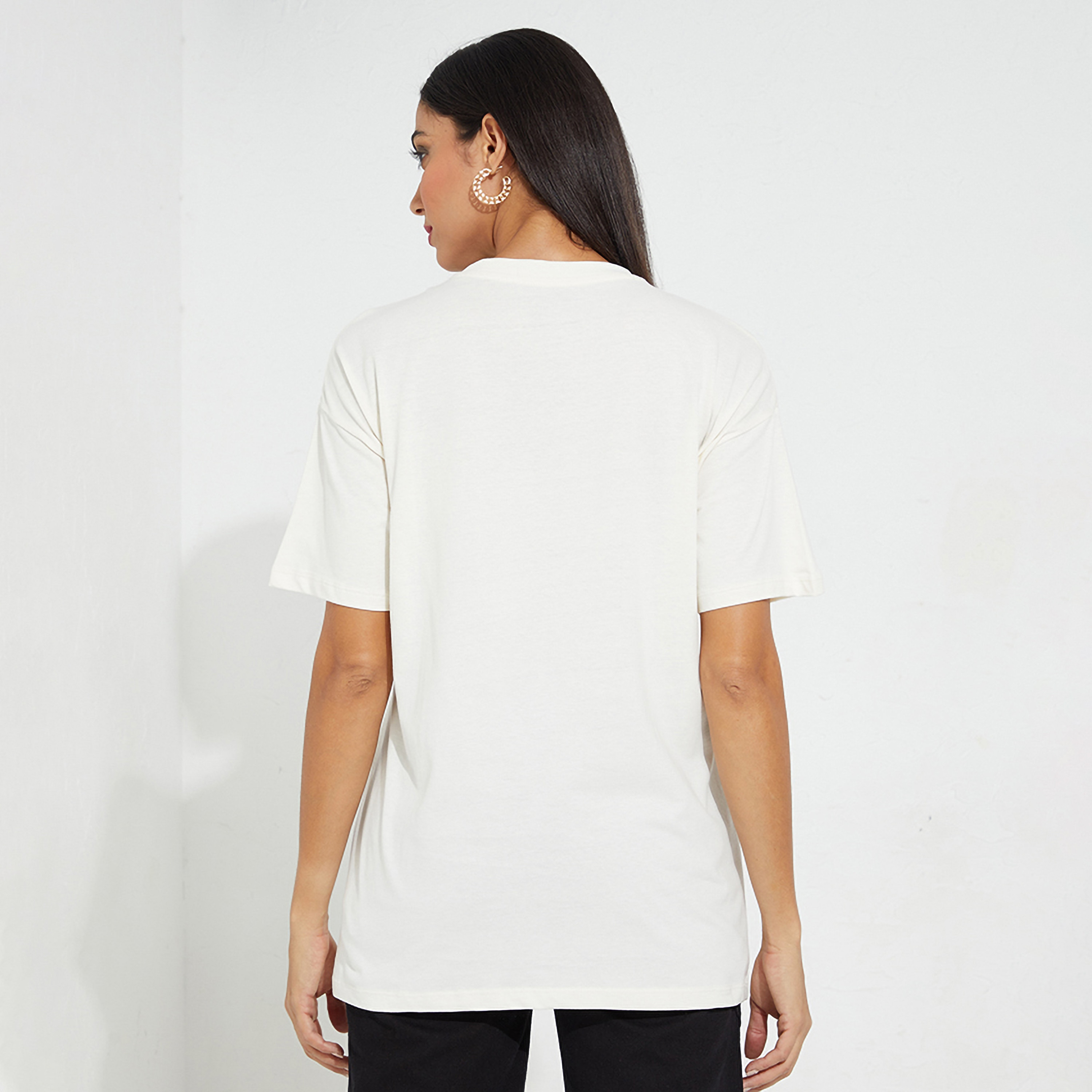تي شيرت برسومات بأكمام قصيرة ورقبة دائرية للنساء من أيروبوستال-women-clothing-tshirts-image-8