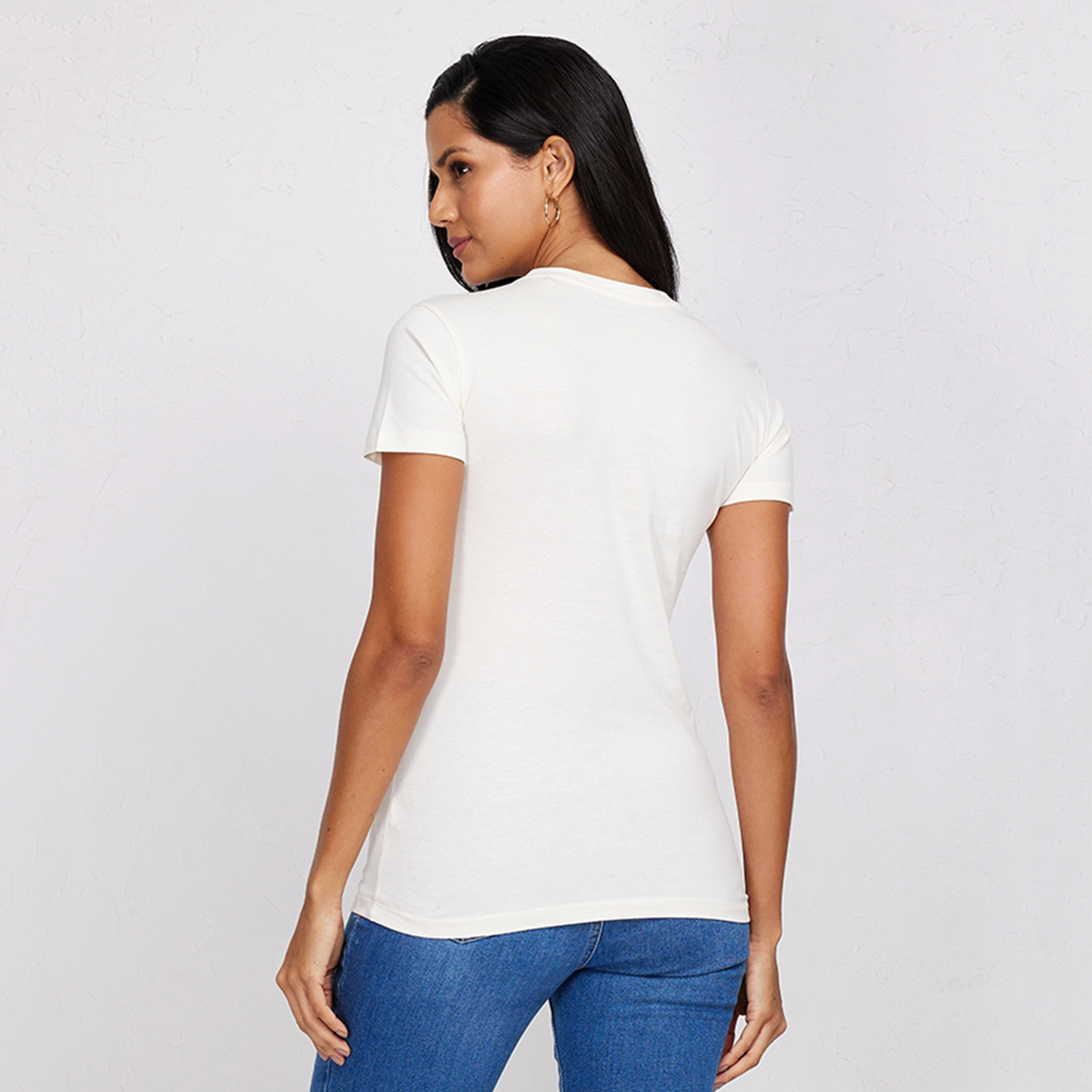 Aeropostale Leaf Embroidered Crew Neck Short Sleeves Women's T-Shirt-women-clothing-tshirts-image-4