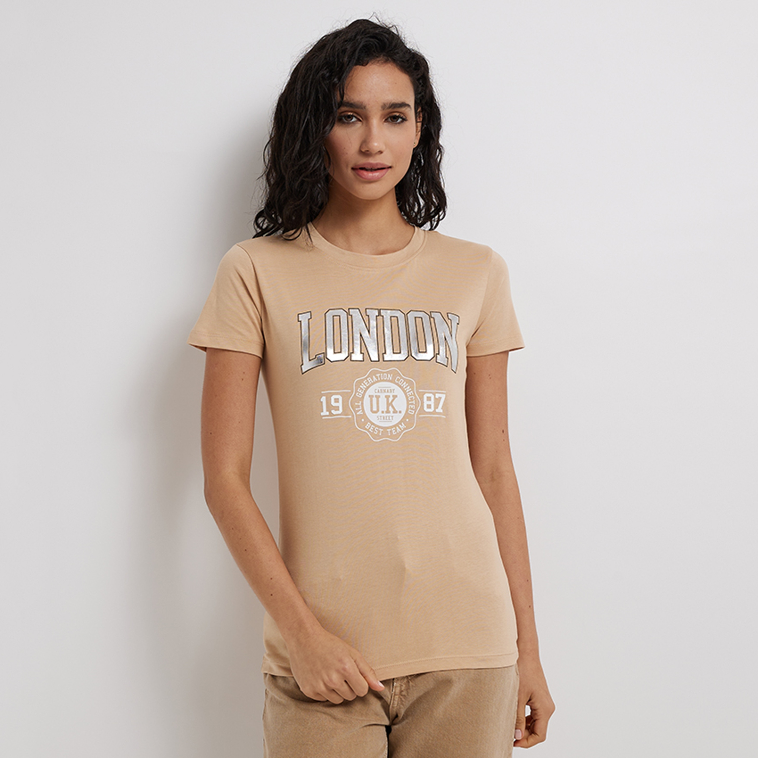 Aeropostale Printed Crew Neck Short Sleeves Women's T-Shirt-women-clothing-tshirts-image-1