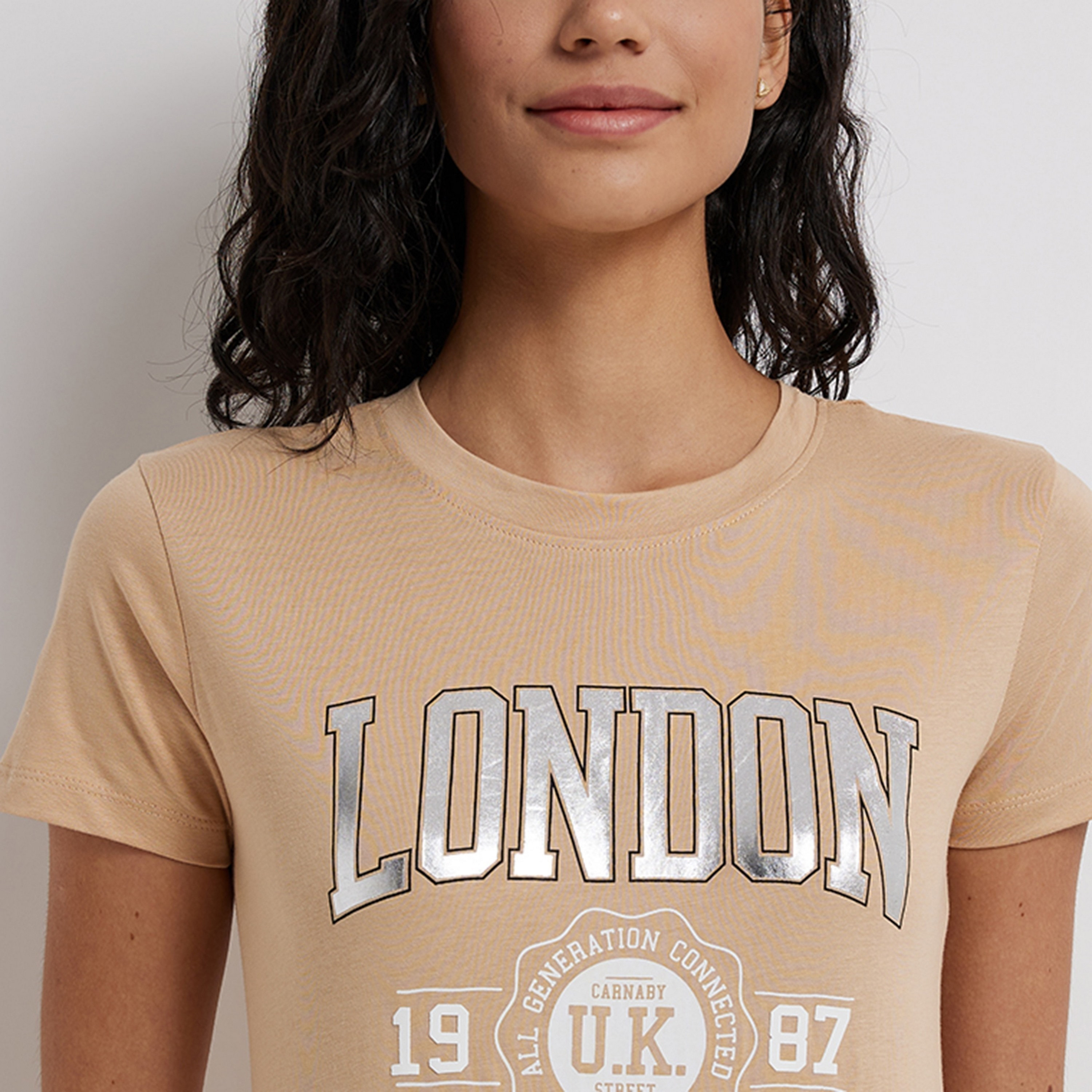 Aeropostale Printed Crew Neck Short Sleeves Women's T-Shirt-women-clothing-tshirts-image-3