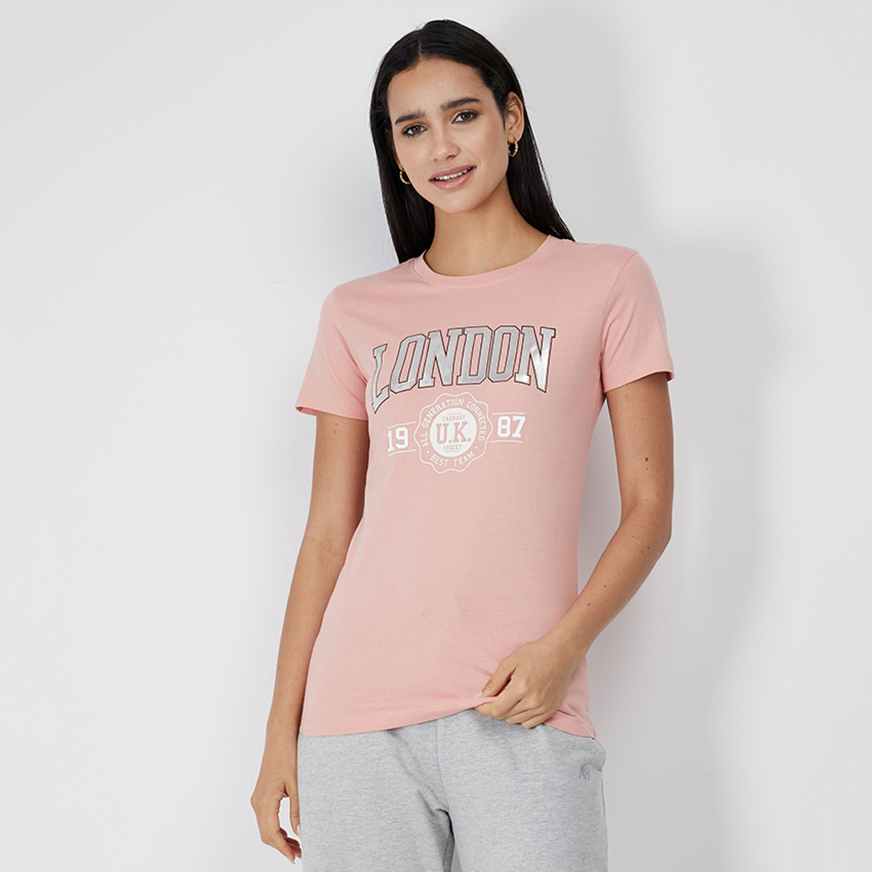 Aeropostale Printed Crew Neck Short Sleeves Women's T-Shirt-women-clothing-tshirts-image-5