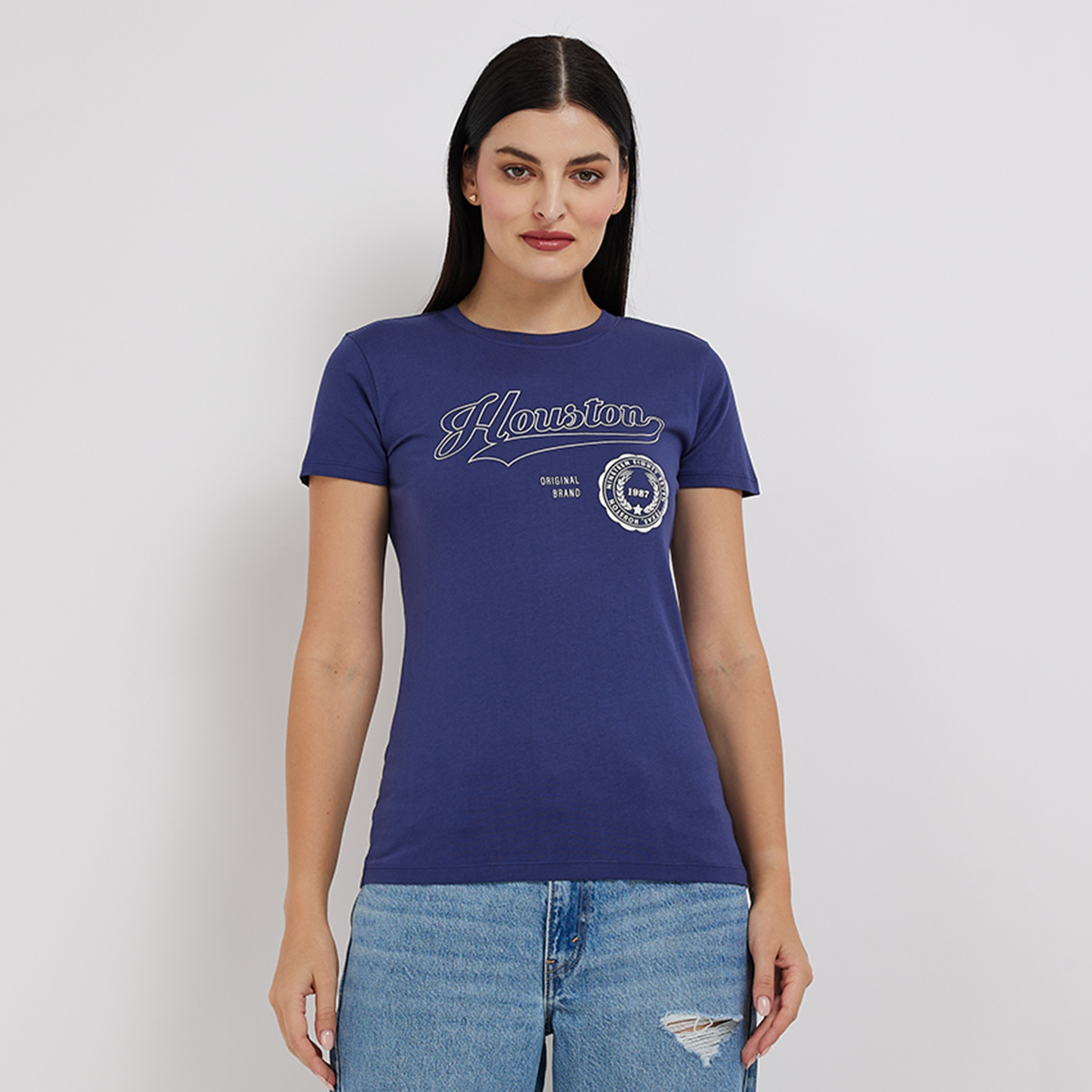 Aeropostale Printed Crew Neck Short Sleeves Women's T-Shirt-women-clothing-tshirts-image-1