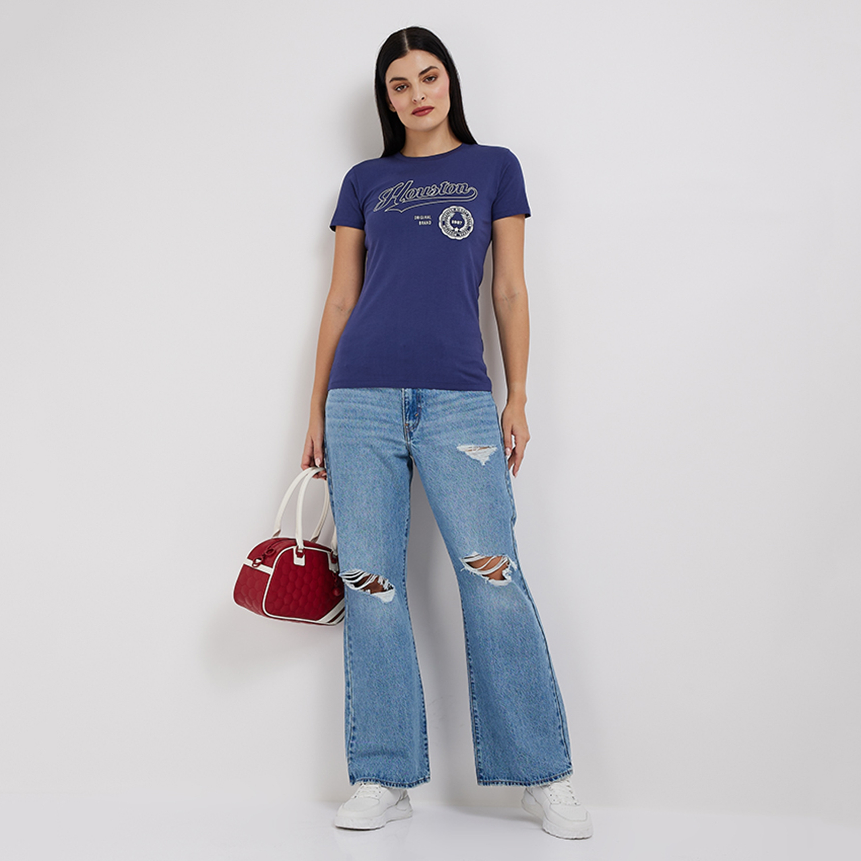 Aeropostale Printed Crew Neck Short Sleeves Women's T-Shirt-women-clothing-tshirts-image-2