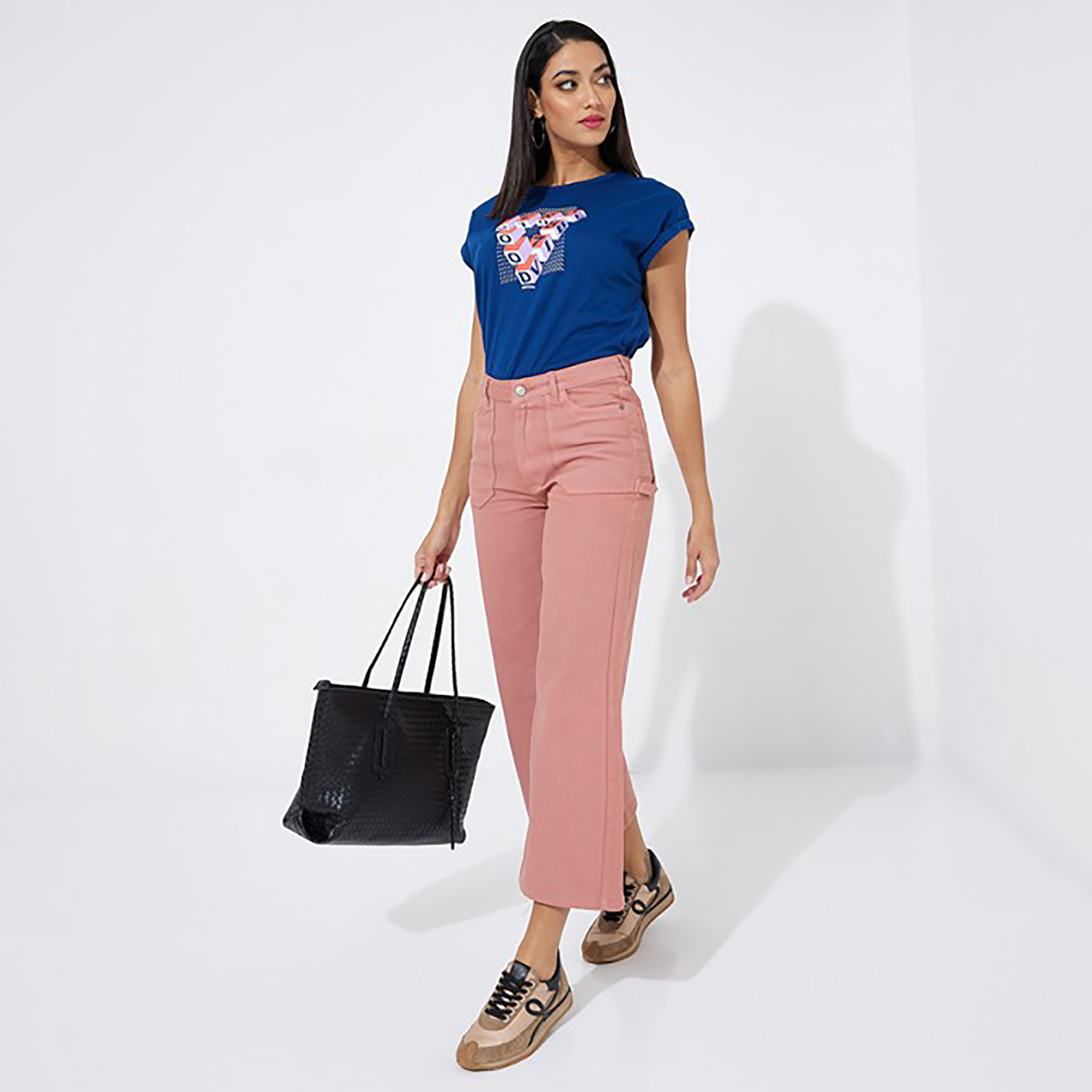 تي شيرت من ايروبوستال بأكمام ذو كاب و ياقة مستديرة ذات جرافيك-women-clothing-tshirts-image-2