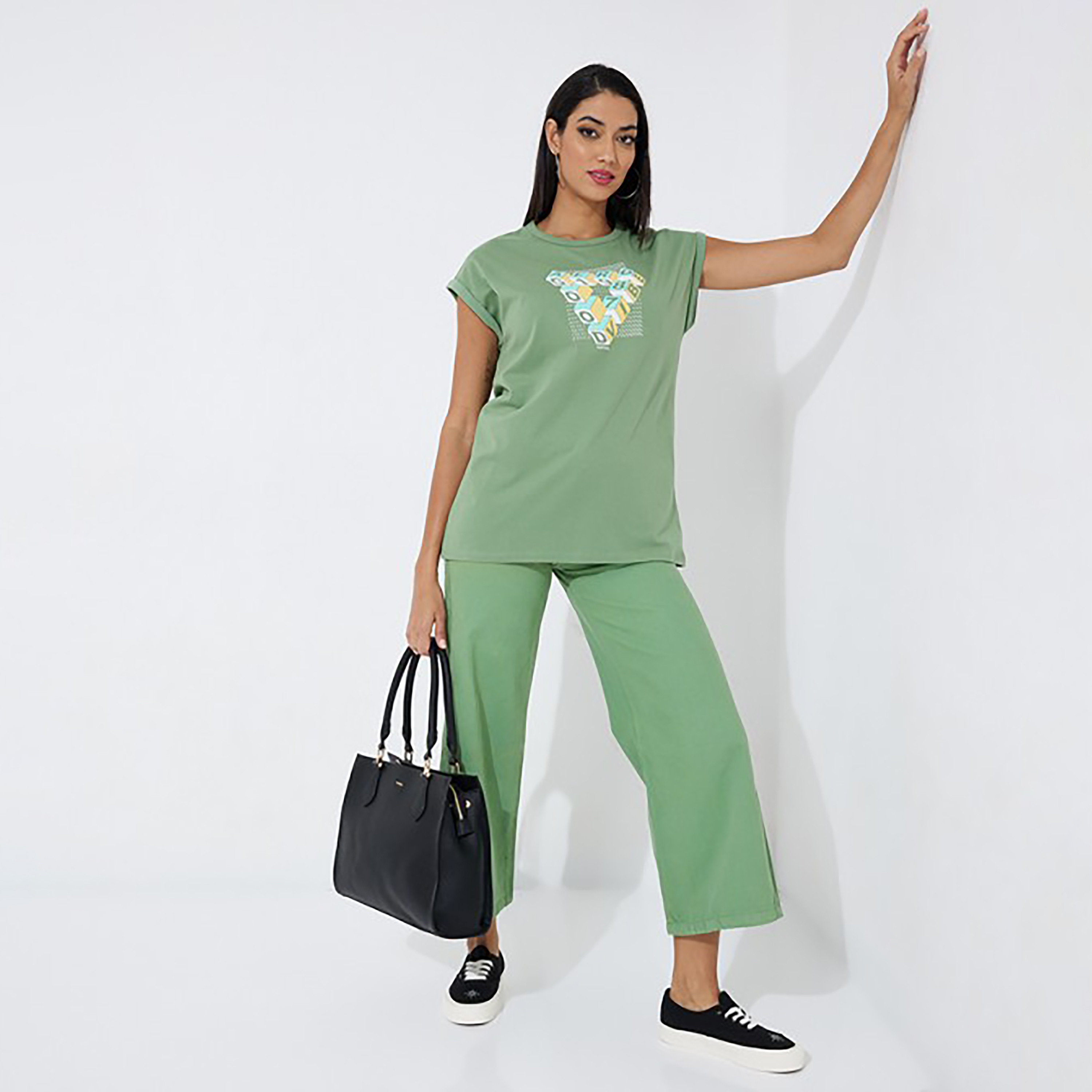 Aeropostale Graphic Crew Neck Cap Sleeves T-Shirt-women-clothing-tshirts-image-6