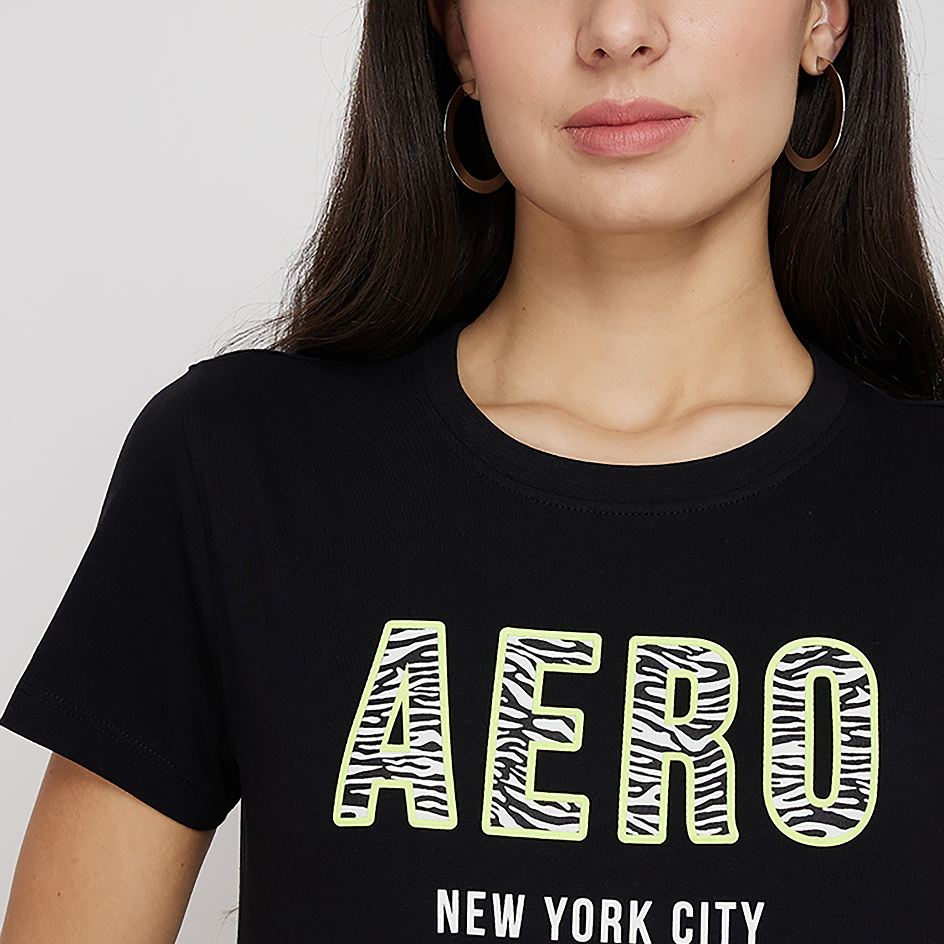 Aeropostale Printed Logo Crew Neck Short Sleeves T-Shirt-women-clothing-tshirts-image-3