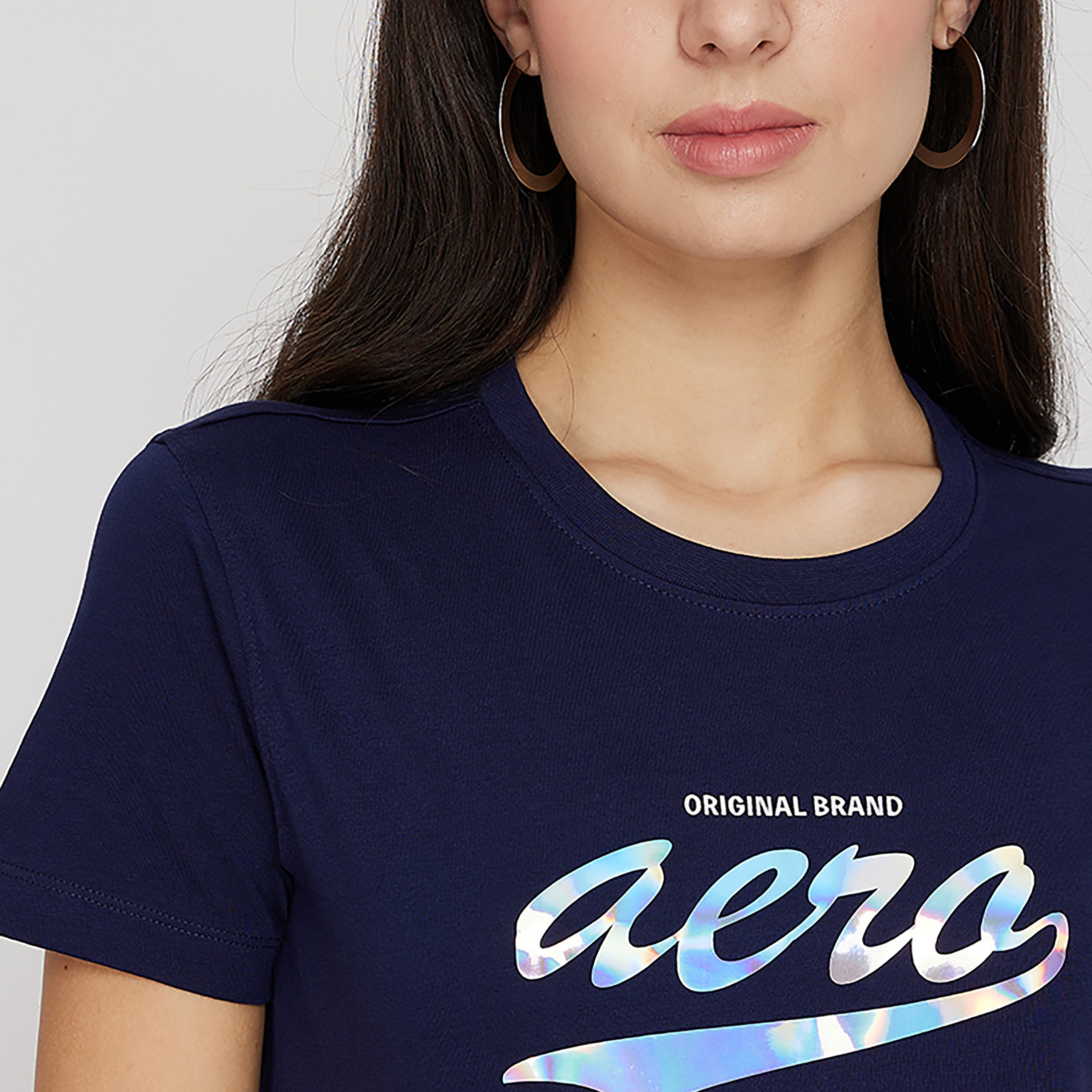 تي شيرت من ايروبوستال بأكمام قصيرة و ياقة مستديرة مع طبعات-women-clothing-tshirts-image-3