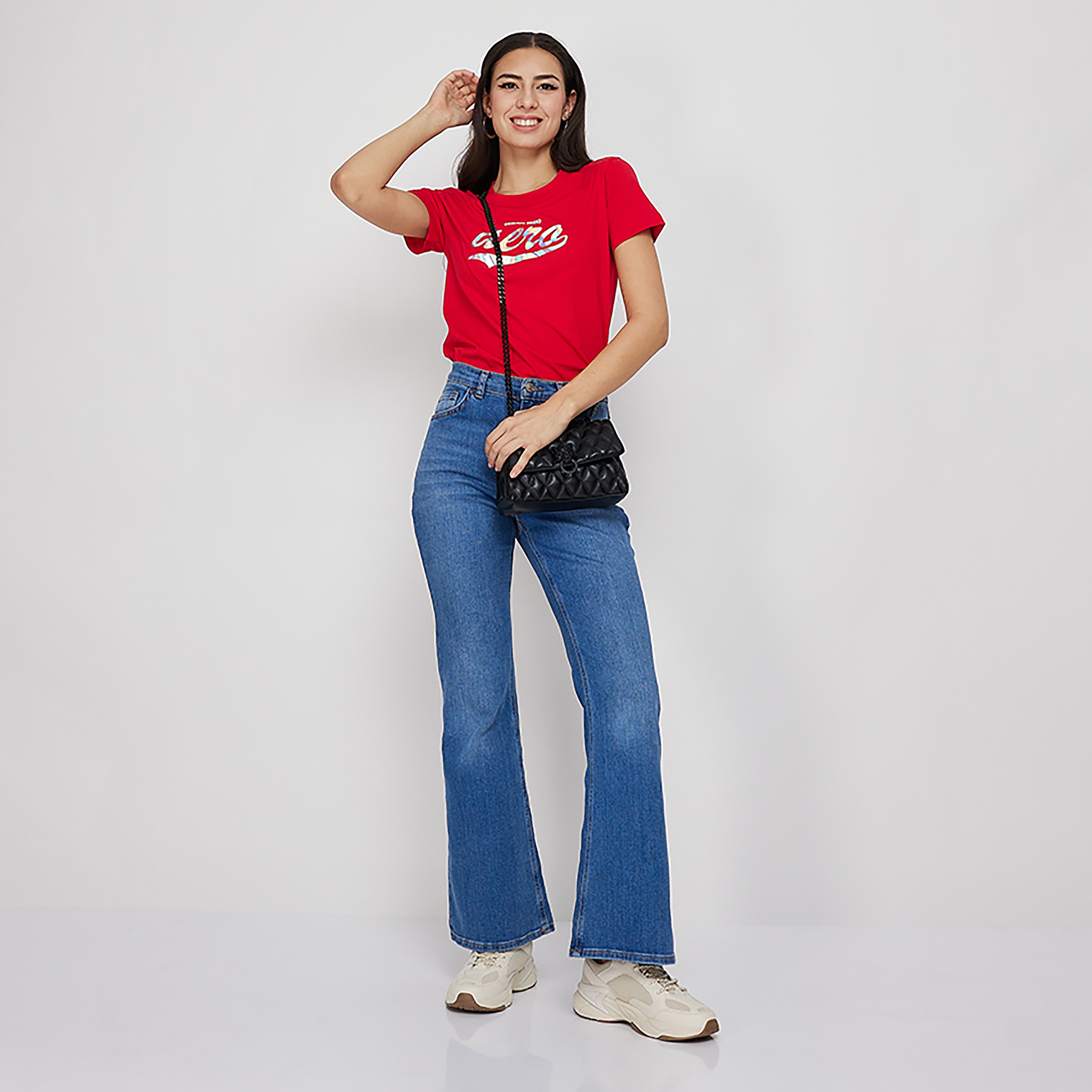 تي شيرت من ايروبوستال بأكمام قصيرة و ياقة مستديرة مع طبعات-women-clothing-tshirts-image-6
