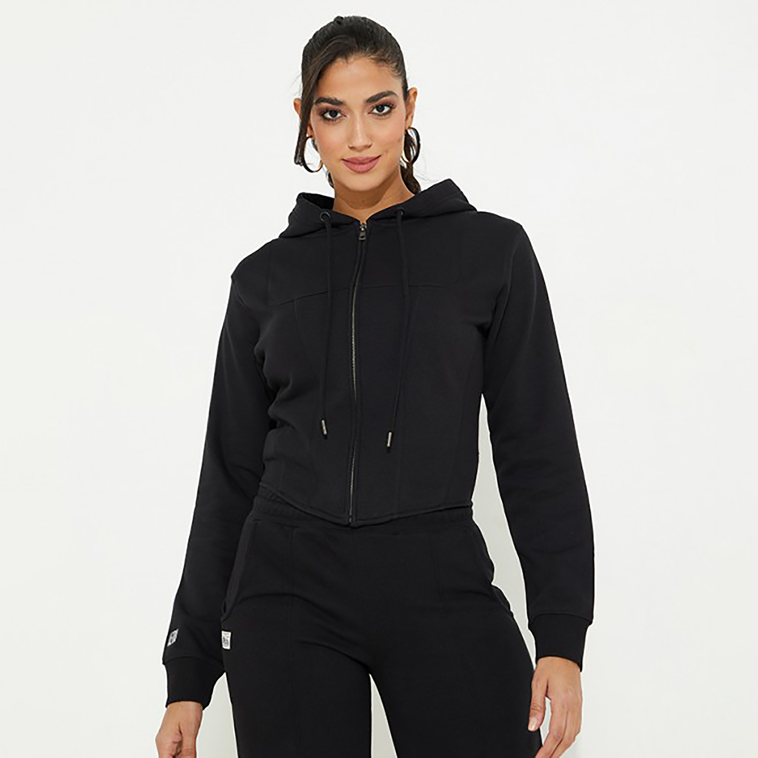 هوديي بسحاب من ايروبوستال سادة بأكمام طويلة-women-winterwear-hoodiesandsweatshirts-hoodies-image-1