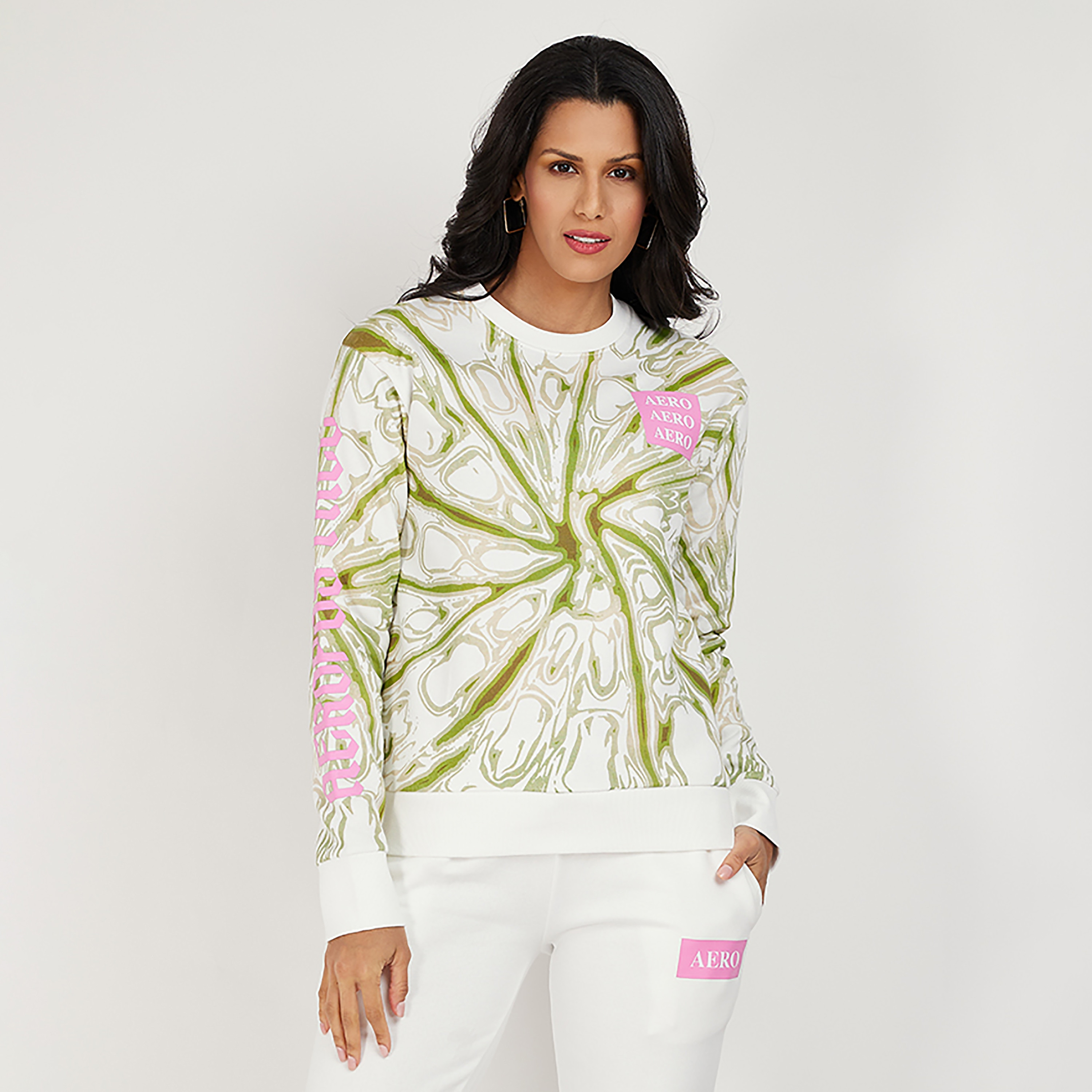 سويت شيرت من إيروبوستال بأكمام طويلة وياقة مستديرة مع مطبوع-women-clothing-hoodiesandsweatshirts-hoodies-image-1