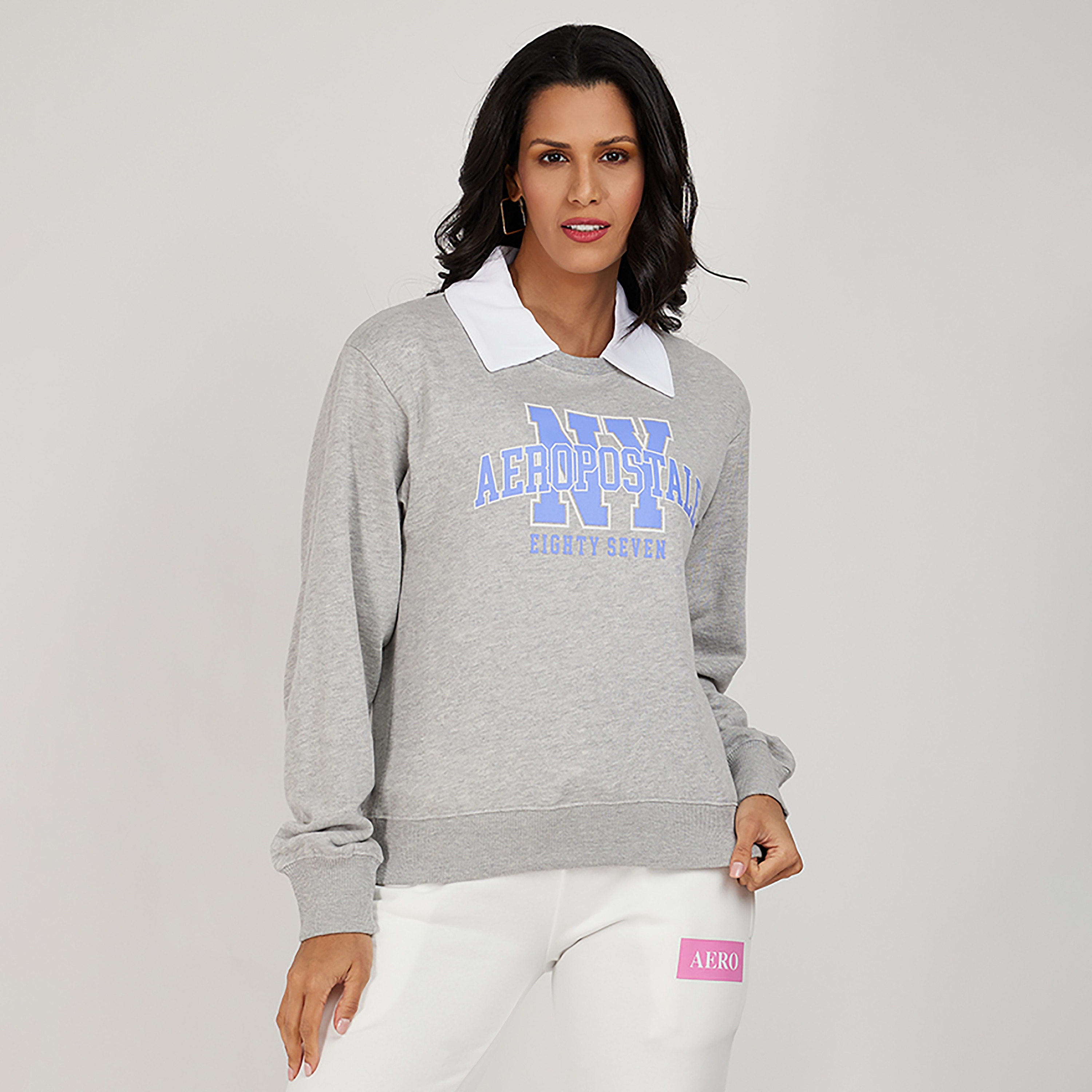 سويت شيرت من إيروبوستال بأكمام طويلة وياقة مستديرة مع مطبوع-women-winterwear-hoodiesandsweatshirts-hoodies-image-1