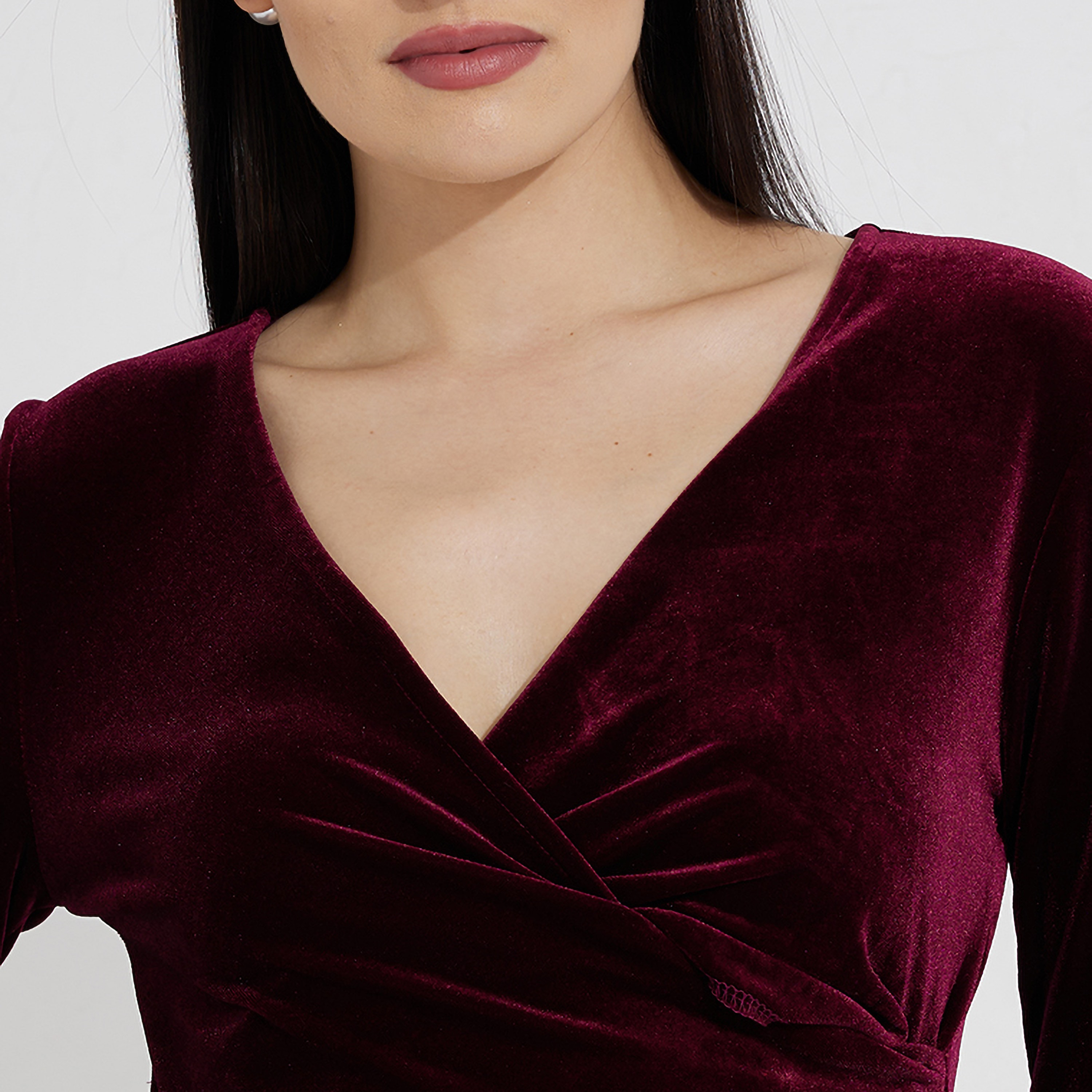 فستان سهرة نسائي ميدي بودي كون من إيروبوستيل باللون الأسود-women-clothing-dresses-image-7