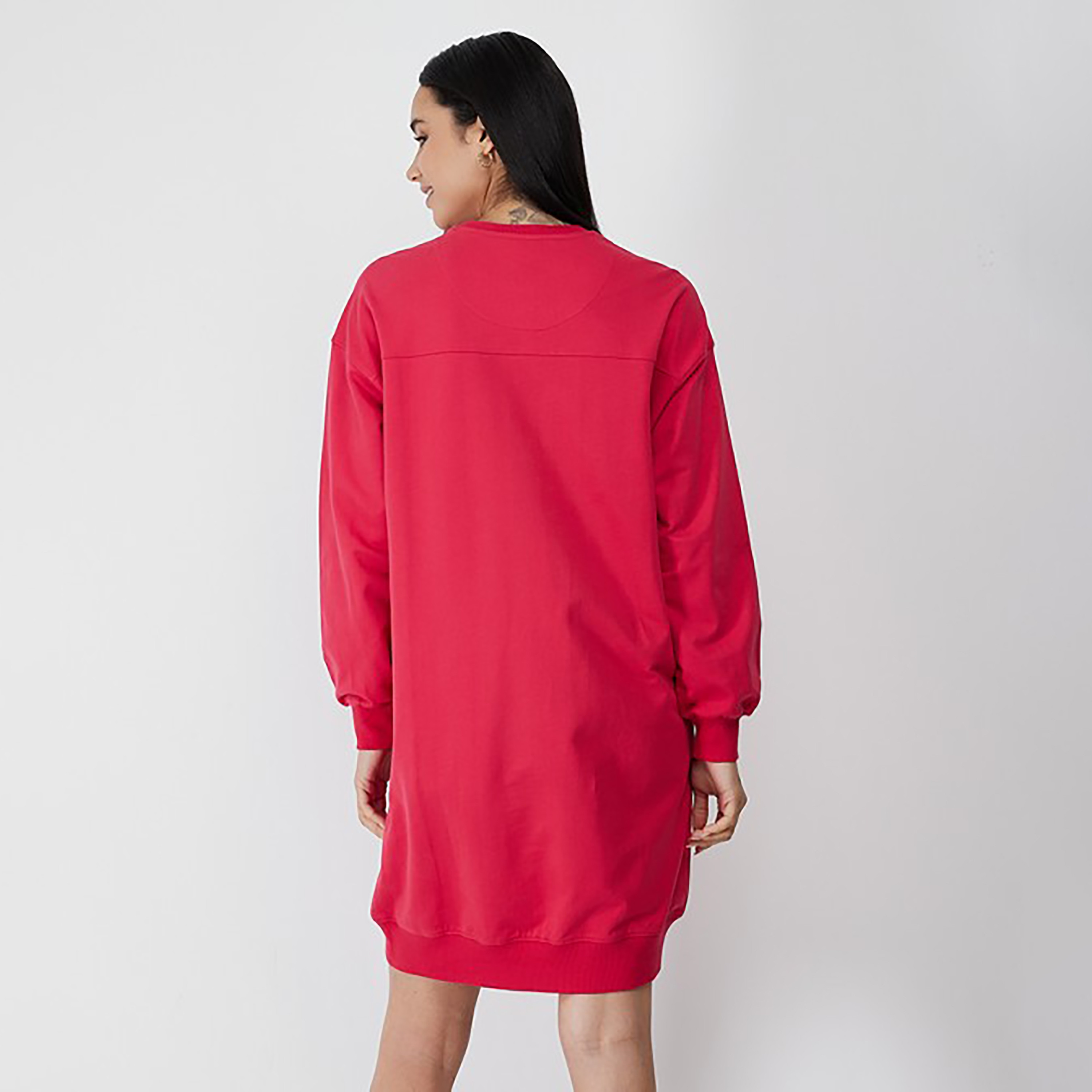 فستان نسائي ميني بياقة دائرية وشعار من إيروبوستيل-women-clothing-dresses-image-8