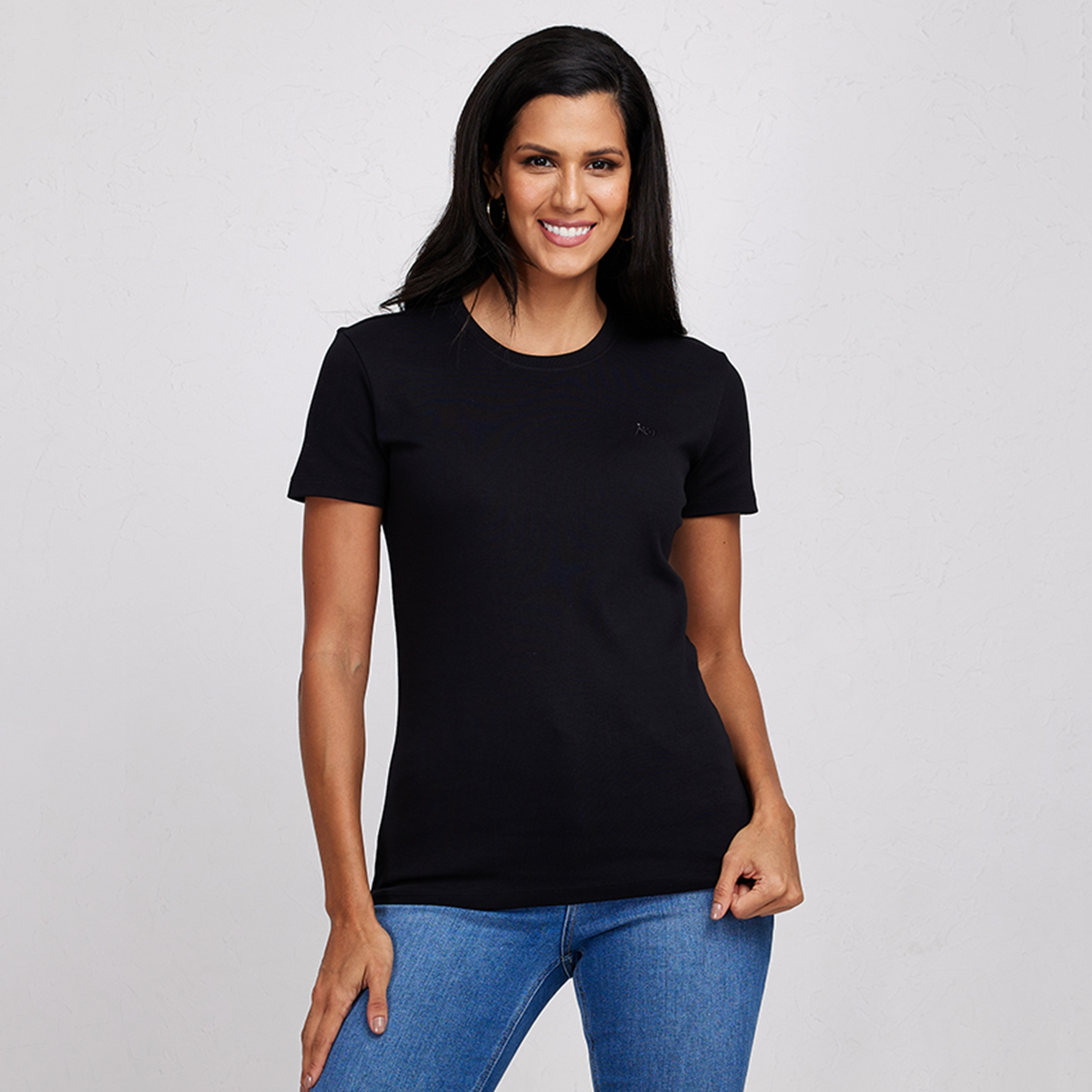 Aeropostale Plain Crew Neck Short Sleeves Women's T-Shirt-women-clothing-tshirts-image-1
