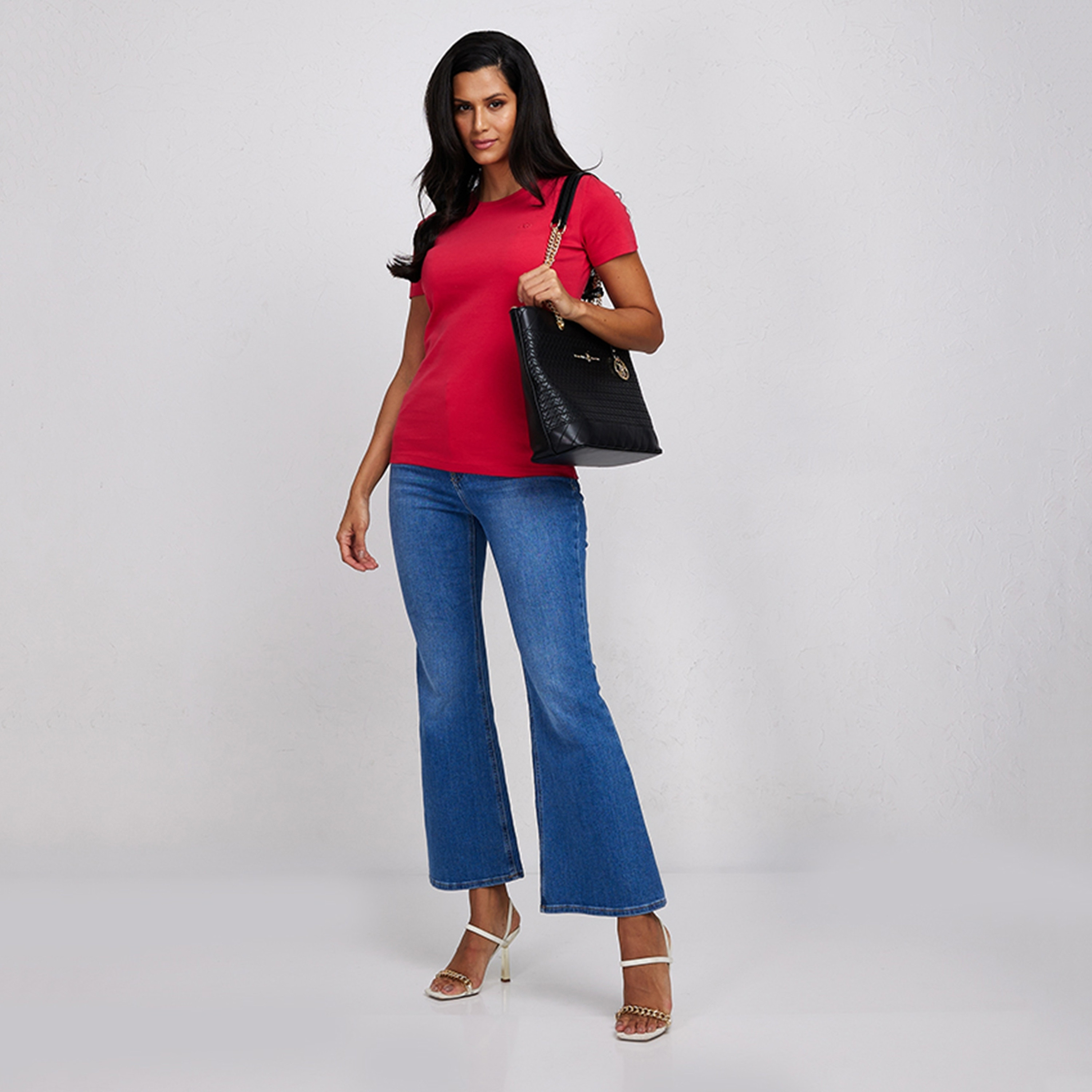 تي شيرت نسائي بأكمام قصيرة ورقبة دائرية سادة من أيروبوستال-women-clothing-tshirts-image-14