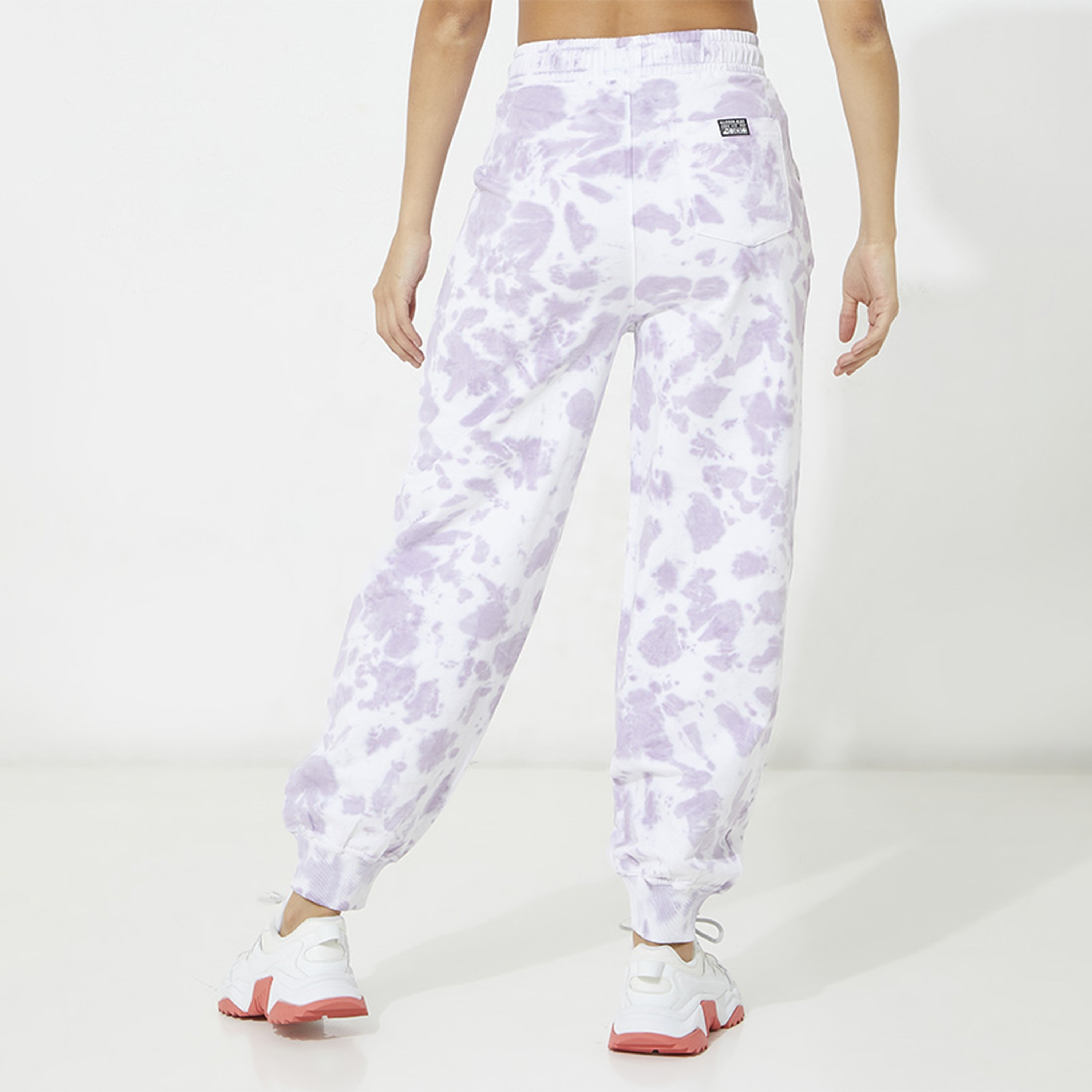 بنطلون ركض نسائي تاي-داي بخصر متوسط ورباط سحب من أيروبوستال-women-clothing-bottoms-joggers-image-4