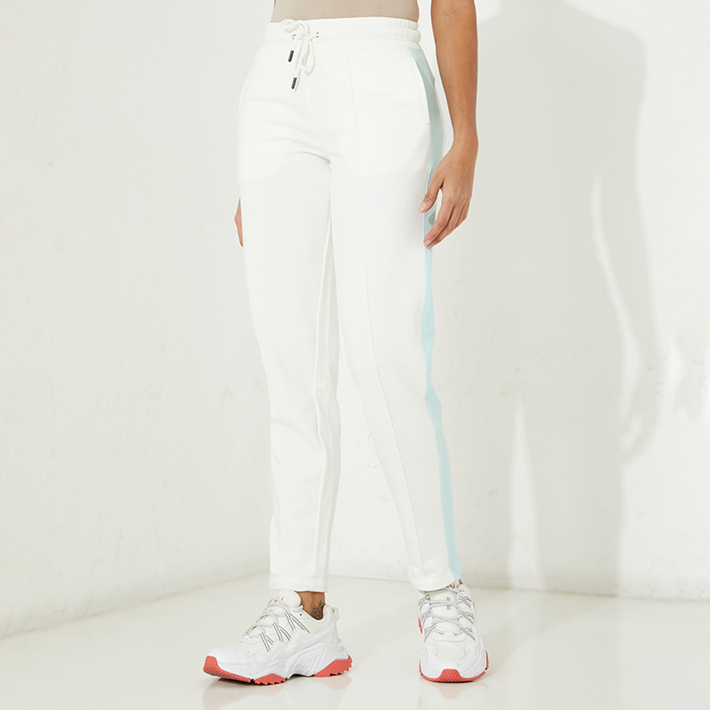 Aeropostale Colour-blocked High-Rise Drawstring Women's Track Pants-women-clothing-bottoms-joggers-image-1