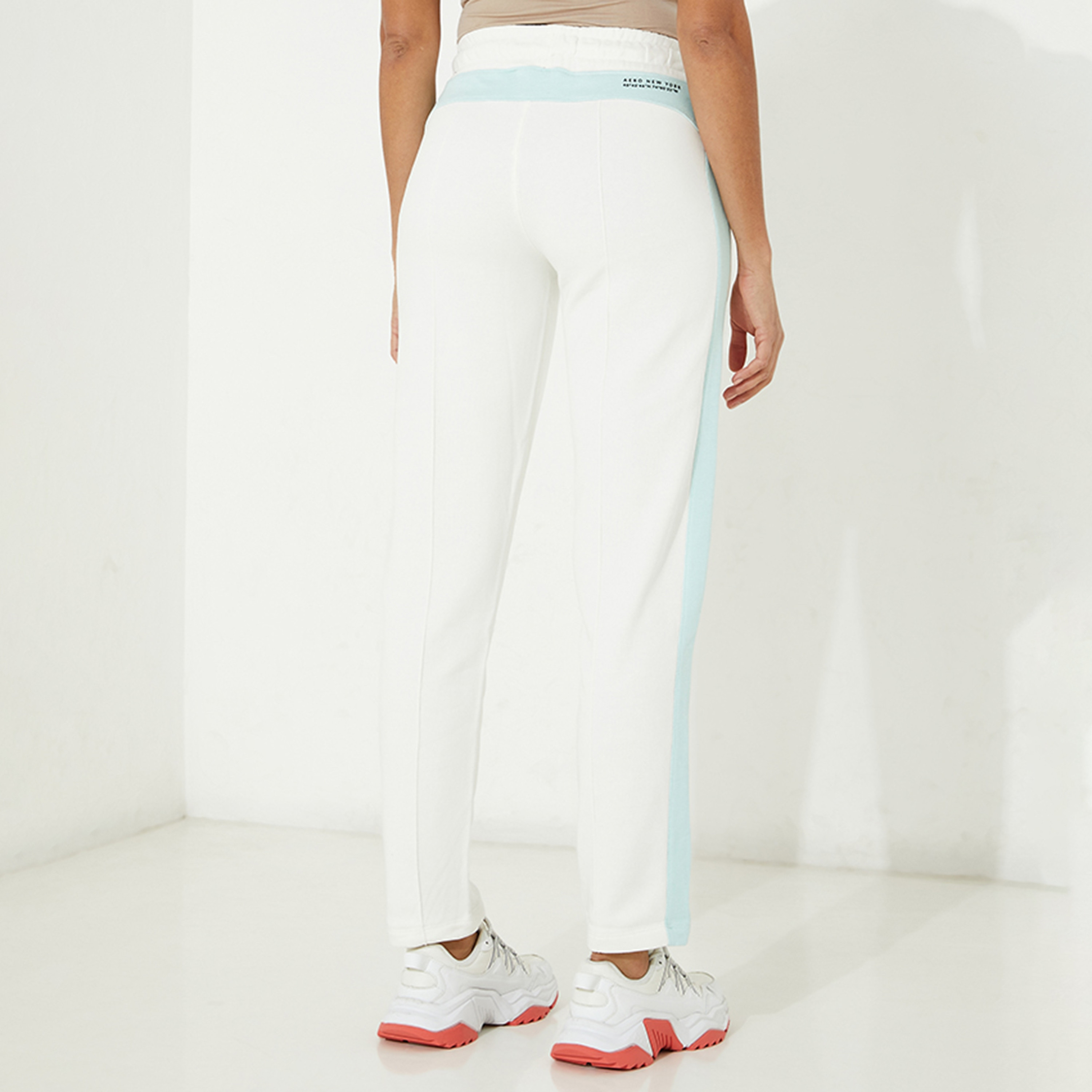 بنطال رياضي نسائي بخصر مرتفع ورباط متعدد الألوان من أيروبوستال-women-clothing-bottoms-joggers-image-4