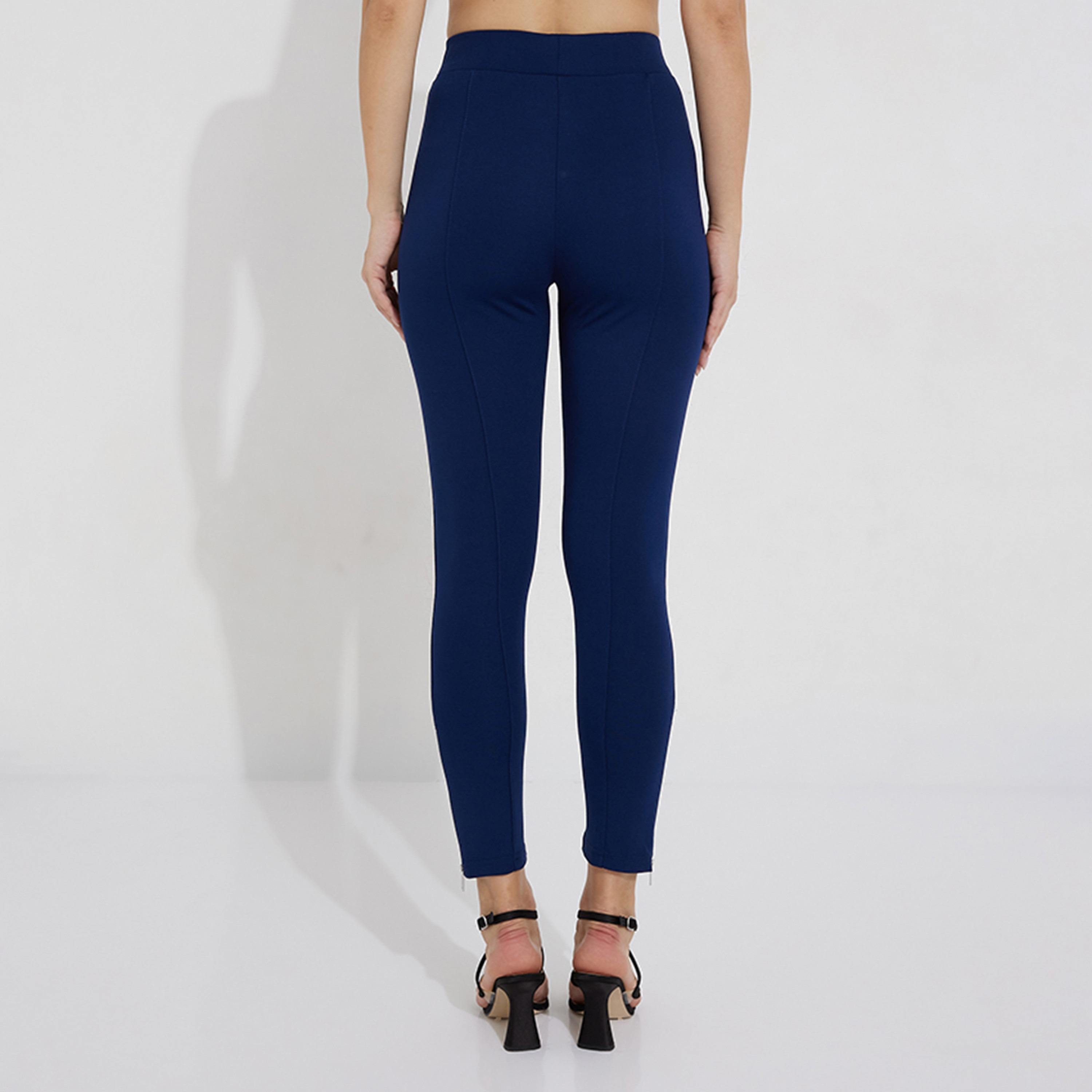 بنطال رياضي ضيق نسائي مطاطي بخصر مرتفع من أيروبوستال-women-clothing-bottoms-leggings-image-8
