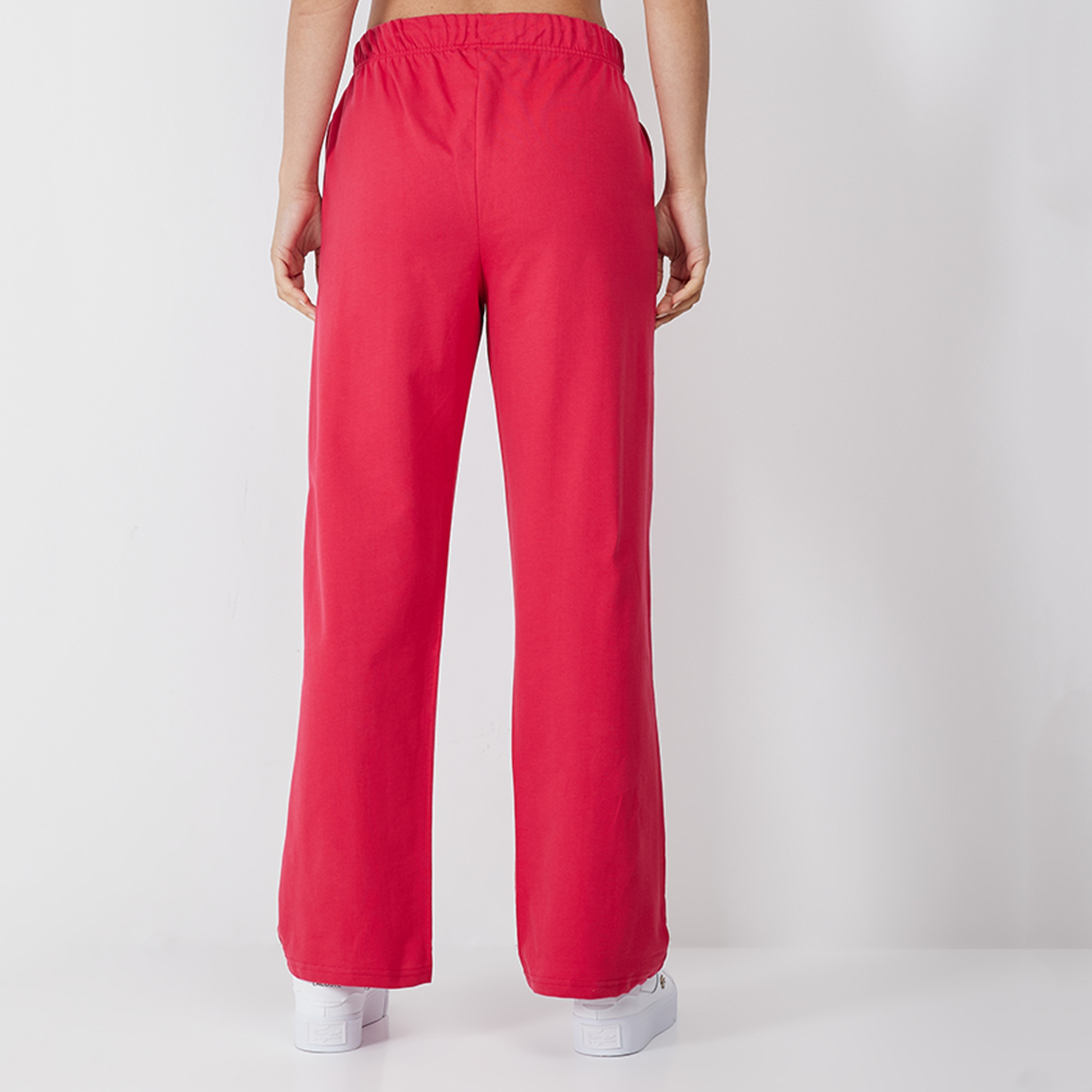 بنطال رياضي نسائي بخصر مرتفع وربطة عنق وطبعة شعار من أيروبوستال-women-clothing-bottoms-joggers-image-4