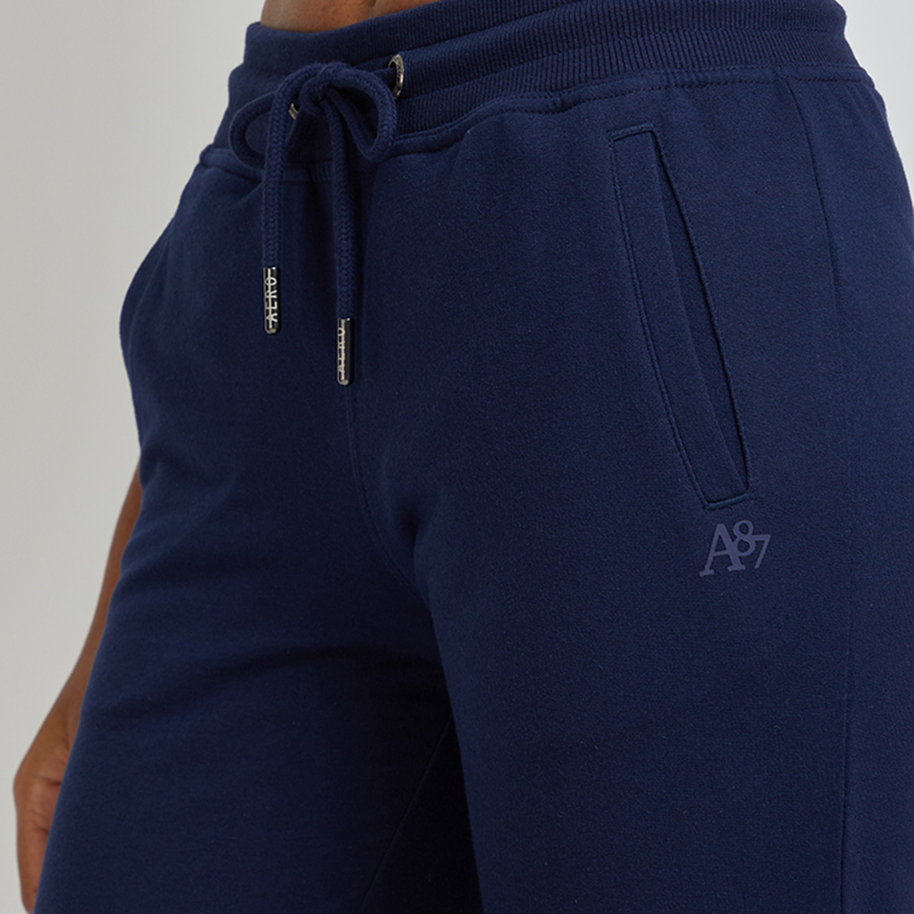 بنطلون رياضي نسائي سادة بخصر متوسط ورباط للإغلاق من أيروبوستال-women-clothing-bottoms-joggers-image-7
