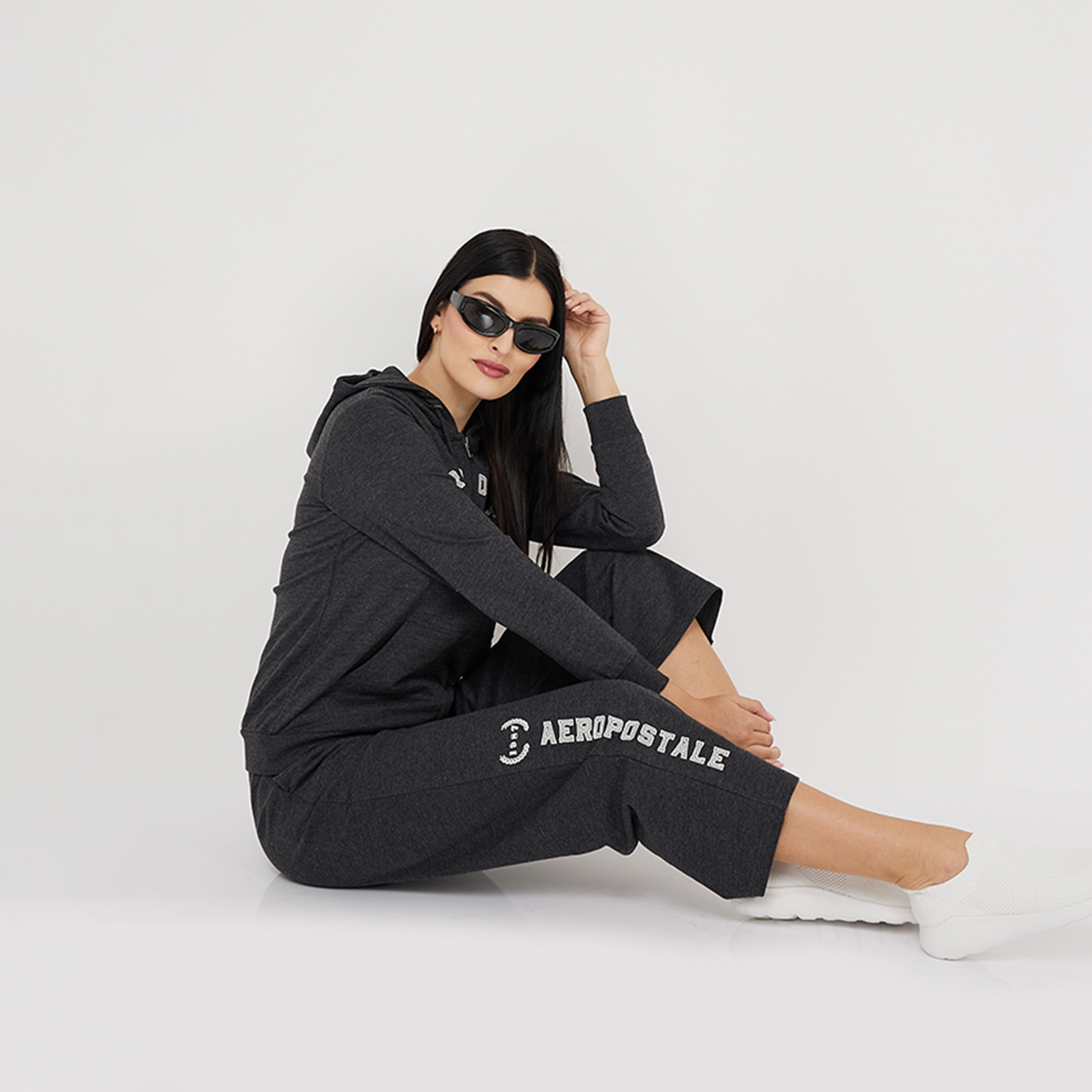 بنطال رياضي نسائي أبليك متوسط الارتفاع برباط من أيروبوستال-women-clothing-bottoms-joggers-image-2