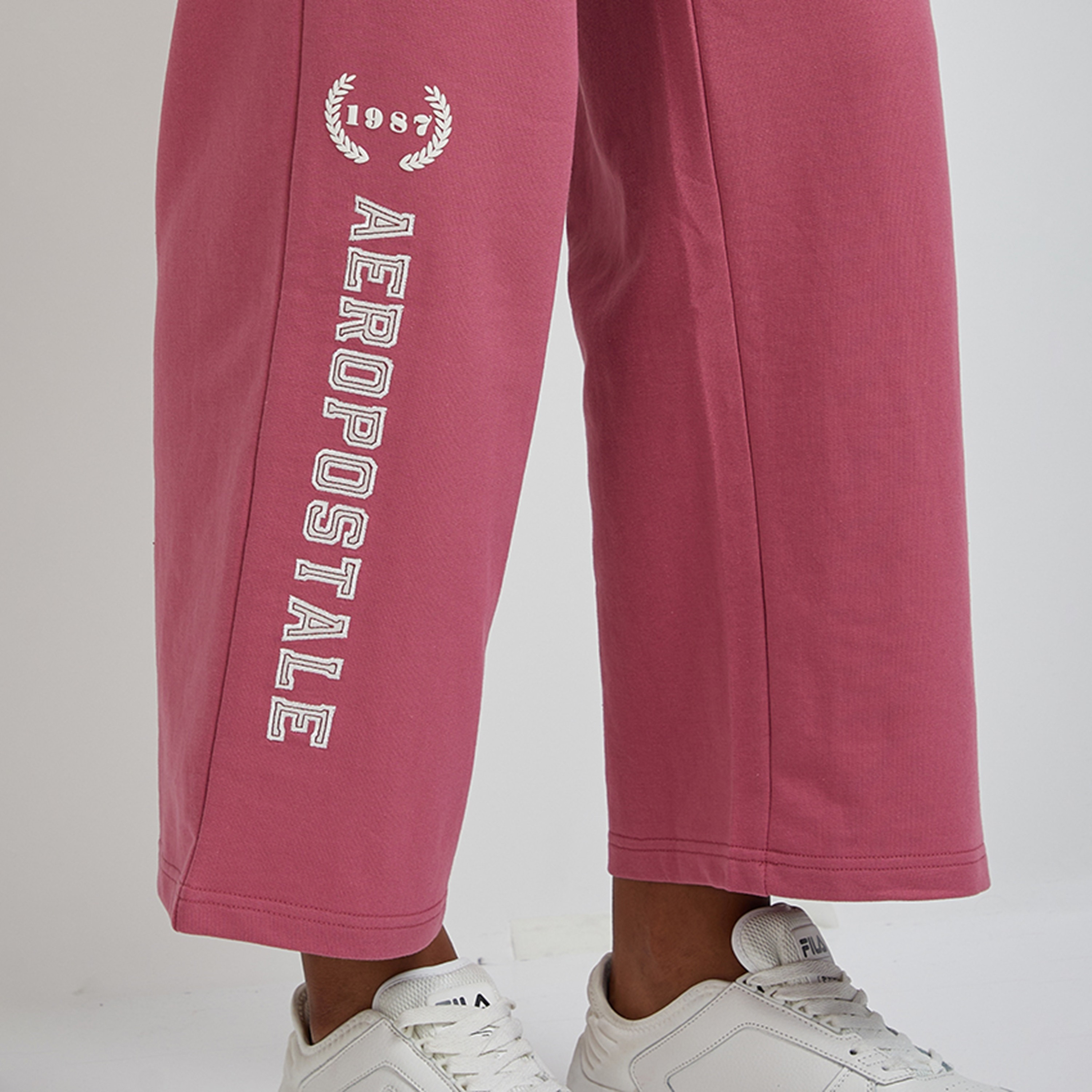 بنطال رياضي نسائي أبليك متوسط الارتفاع برباط من أيروبوستال-women-clothing-bottoms-joggers-image-7