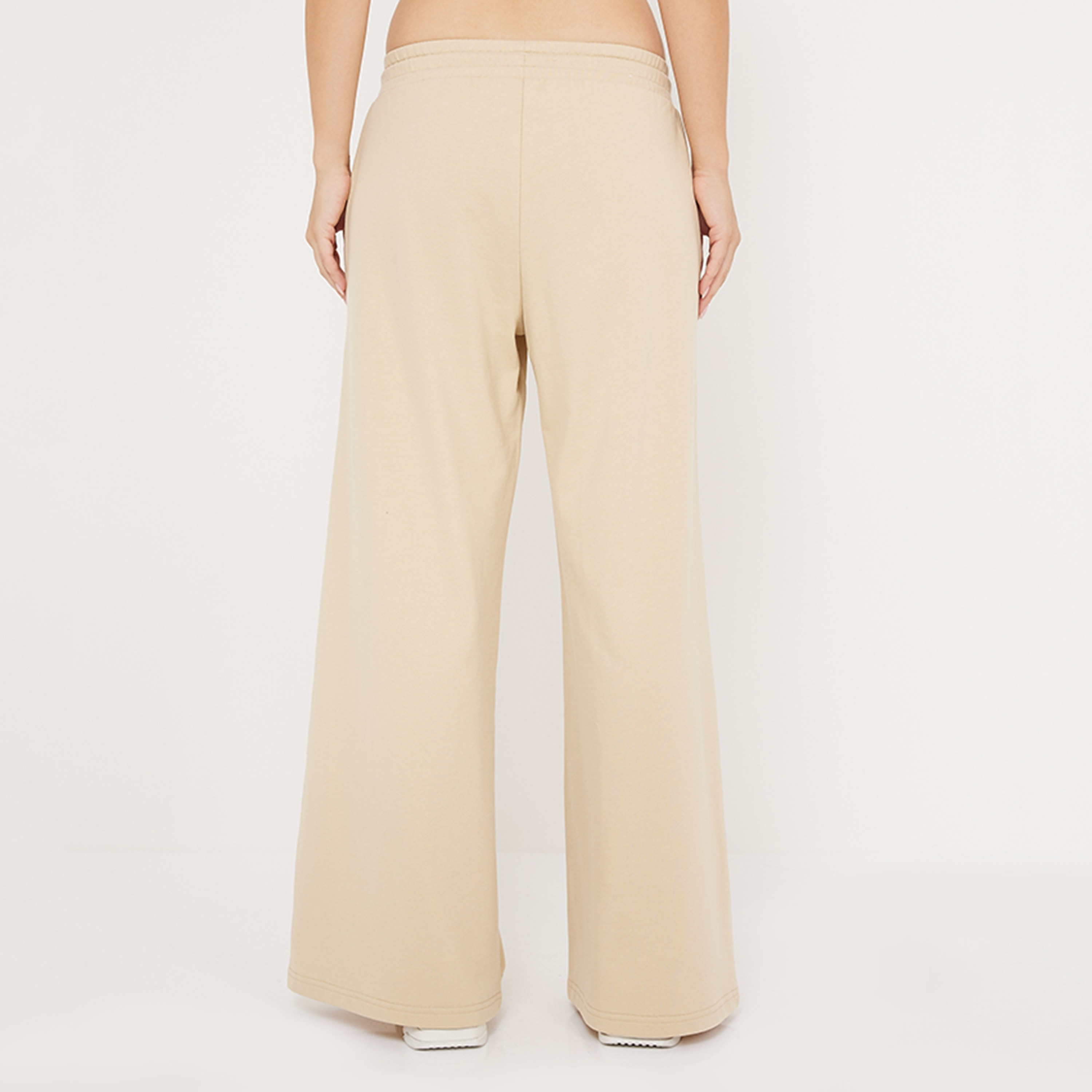 بنطال رياضي نسائي سادة بخصر مرتفع ورباط للإغلاق من أيروبوستال-women-clothing-bottoms-joggers-image-4