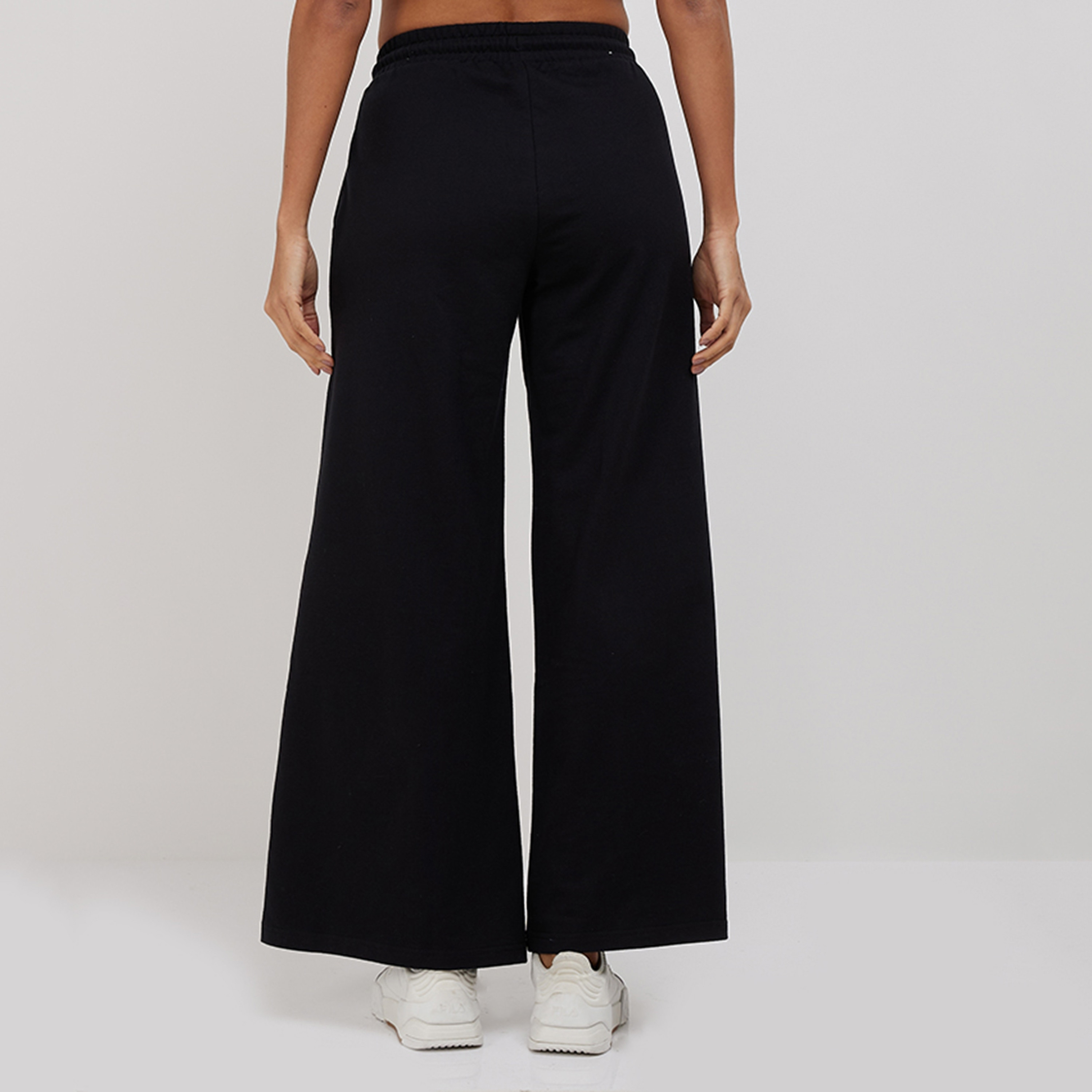 بنطال رياضي نسائي سادة بخصر مرتفع ورباط للإغلاق من أيروبوستال-women-clothing-bottoms-joggers-image-8