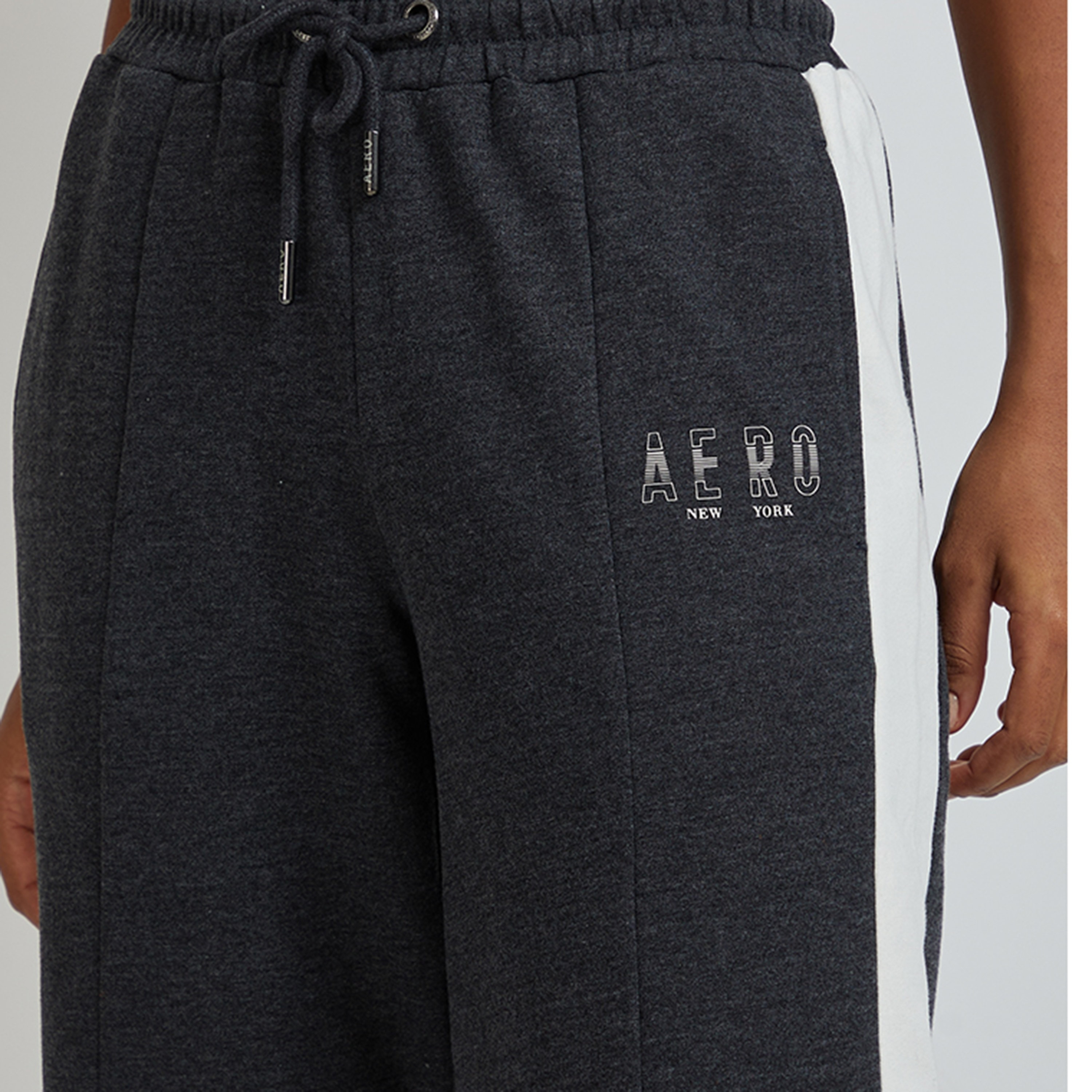 بنطال رياضي نسائي بخصر مرتفع وربطة عنق بألوان متعددة من أيروبوستال-women-clothing-bottoms-joggers-image-3