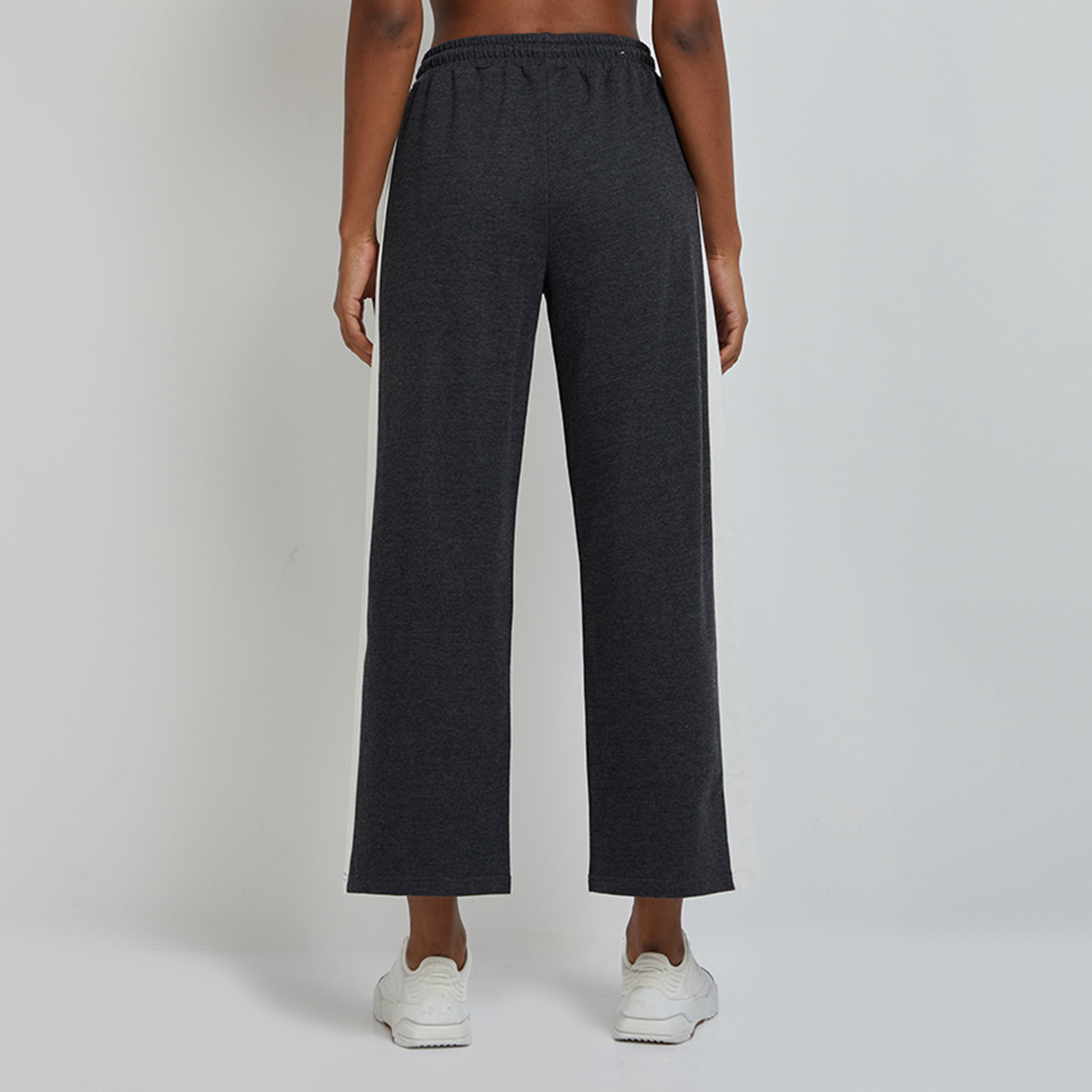 بنطال رياضي نسائي بخصر مرتفع وربطة عنق بألوان متعددة من أيروبوستال-women-clothing-bottoms-joggers-image-4
