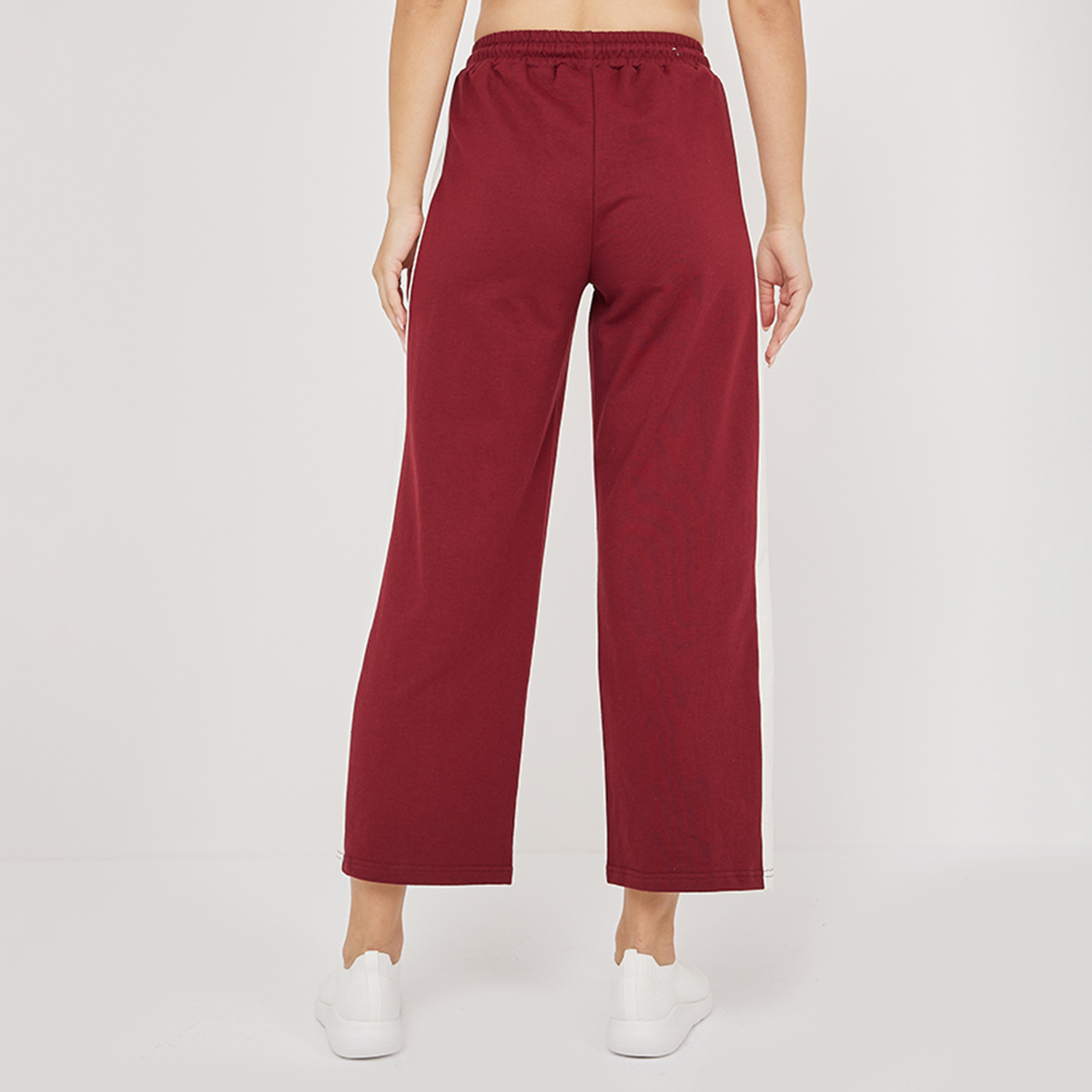 بنطال رياضي نسائي بخصر مرتفع وربطة عنق بألوان متعددة من أيروبوستال-women-clothing-bottoms-joggers-image-8
