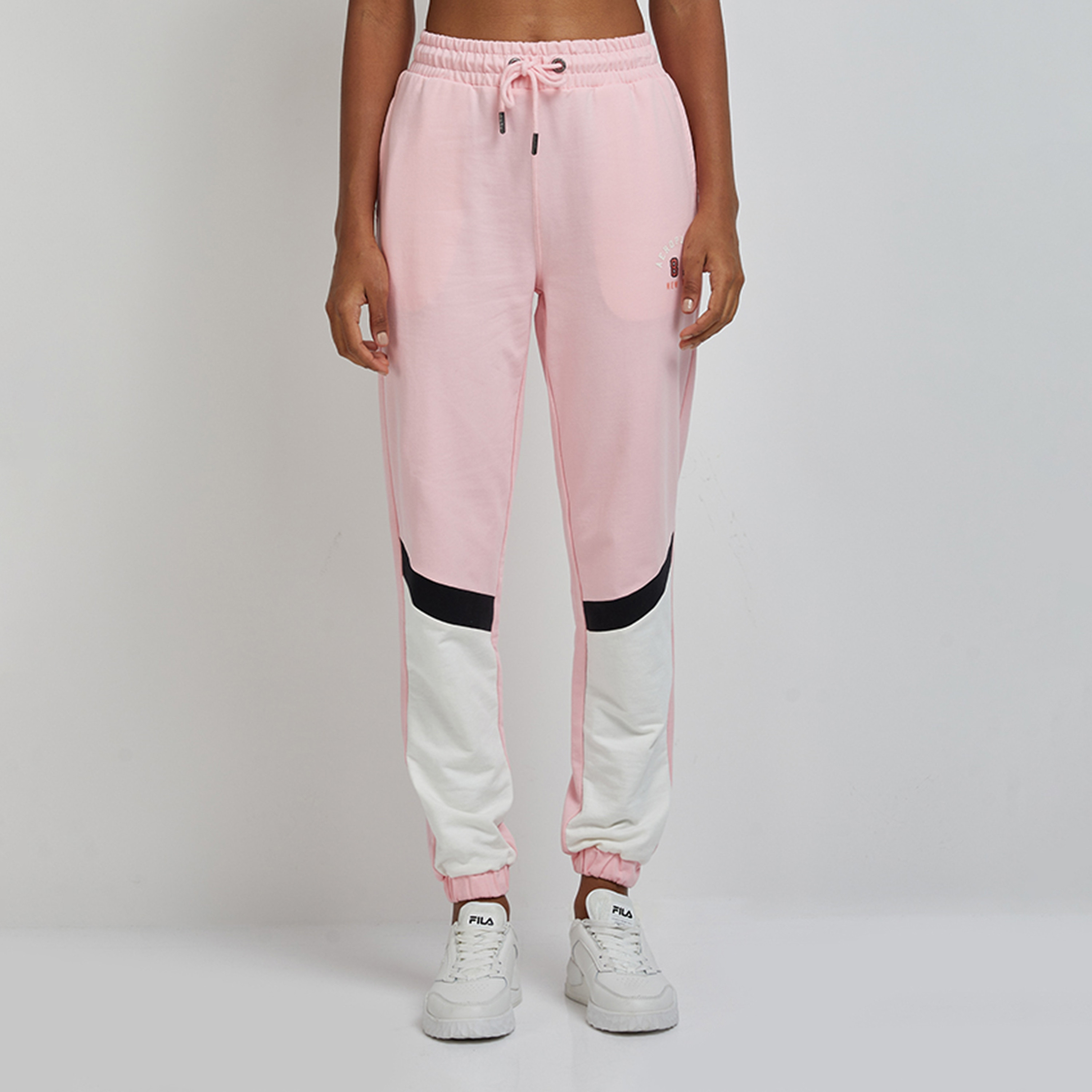 بنطلون ركض نسائي بخصر مرتفع ورباط متعدد الألوان من أيروبوستال-women-clothing-bottoms-joggers-image-5