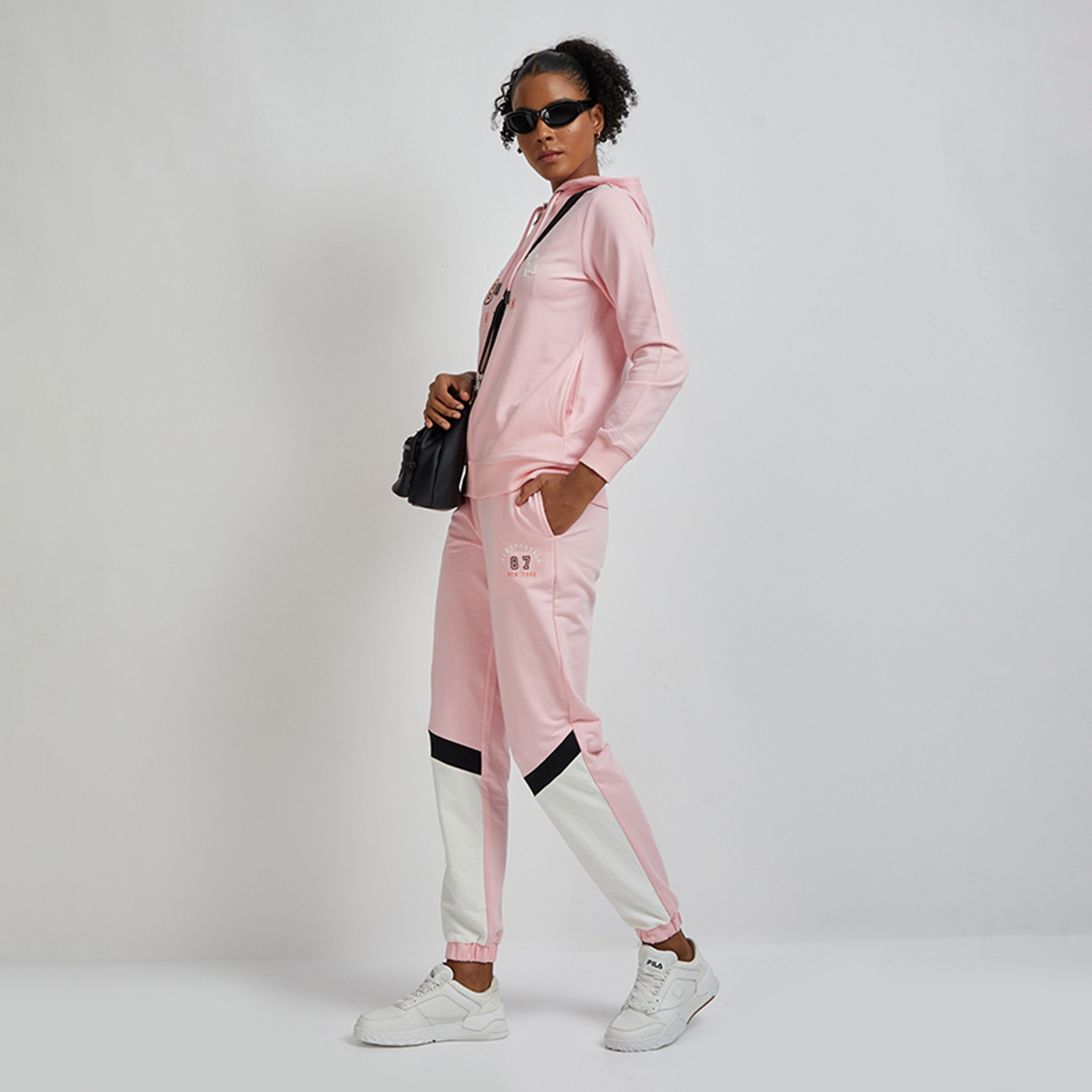 بنطلون ركض نسائي بخصر مرتفع ورباط متعدد الألوان من أيروبوستال-women-clothing-bottoms-joggers-image-6