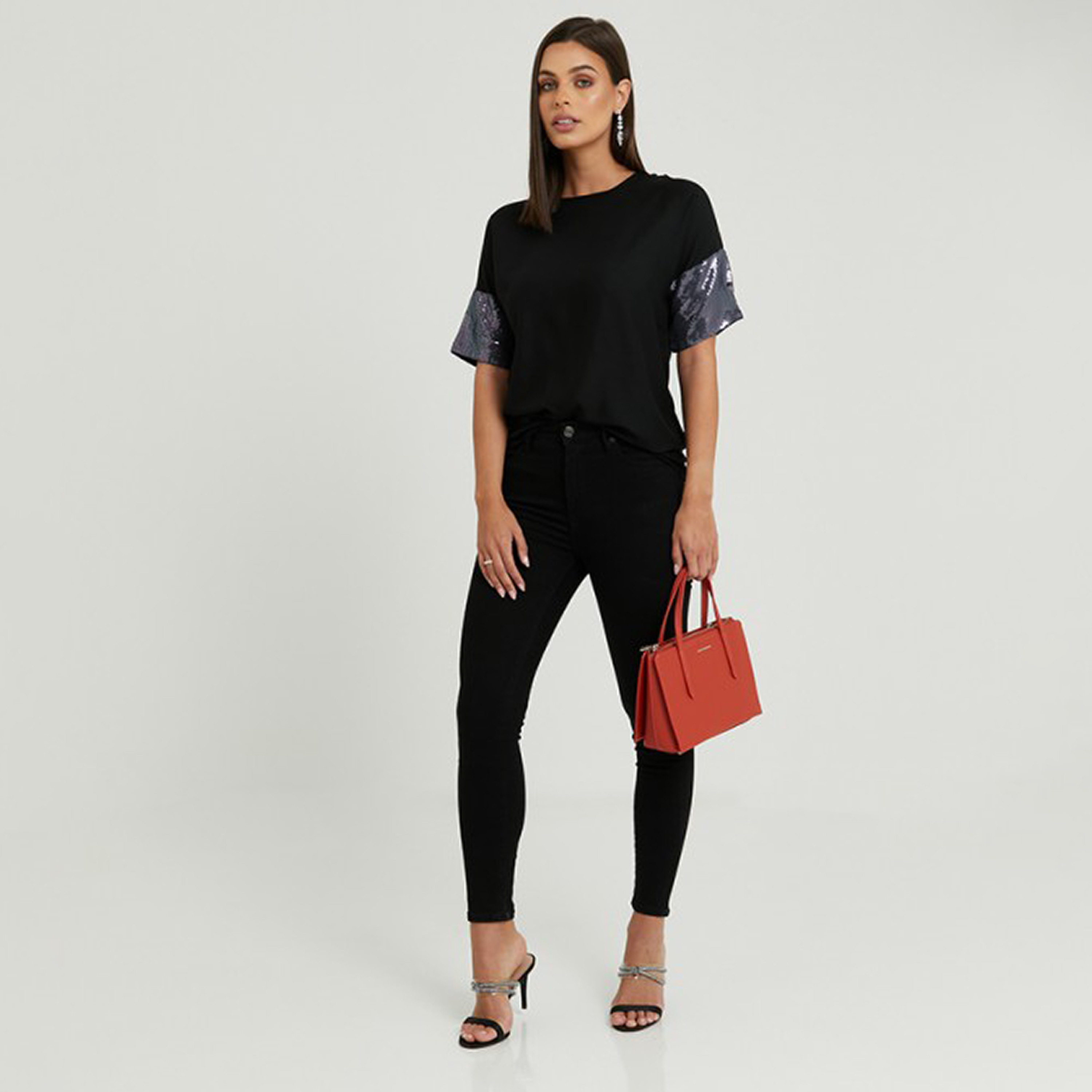 توب نسائي بأكمام مرصعة بالترتر أسود من آيروبوستيل-women-clothing-shirtsandblouses-blouses-image-3