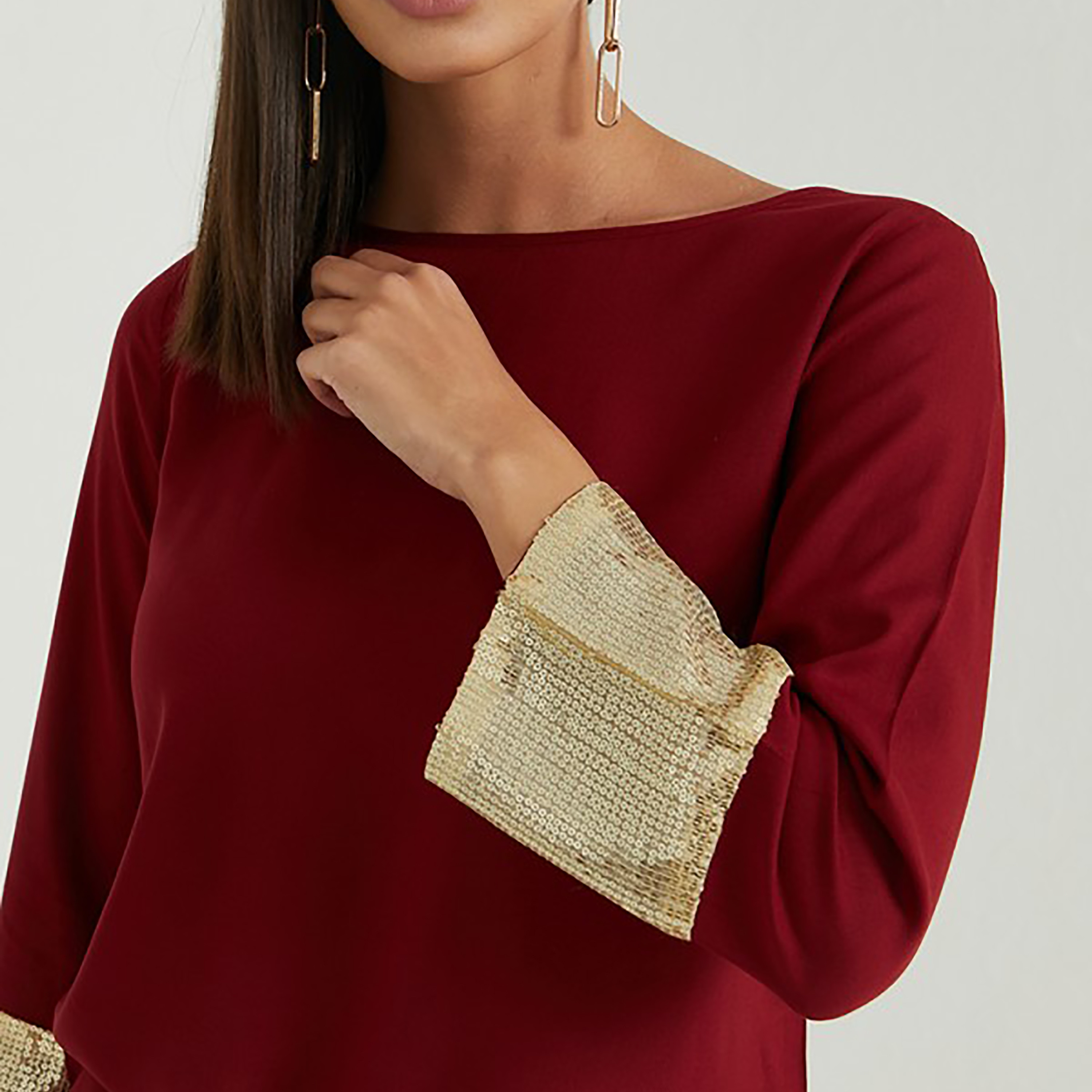 Aeropostale Sequins Cuffs Women's Top-women-clothing-shirtsandblouses-blouses-image-3