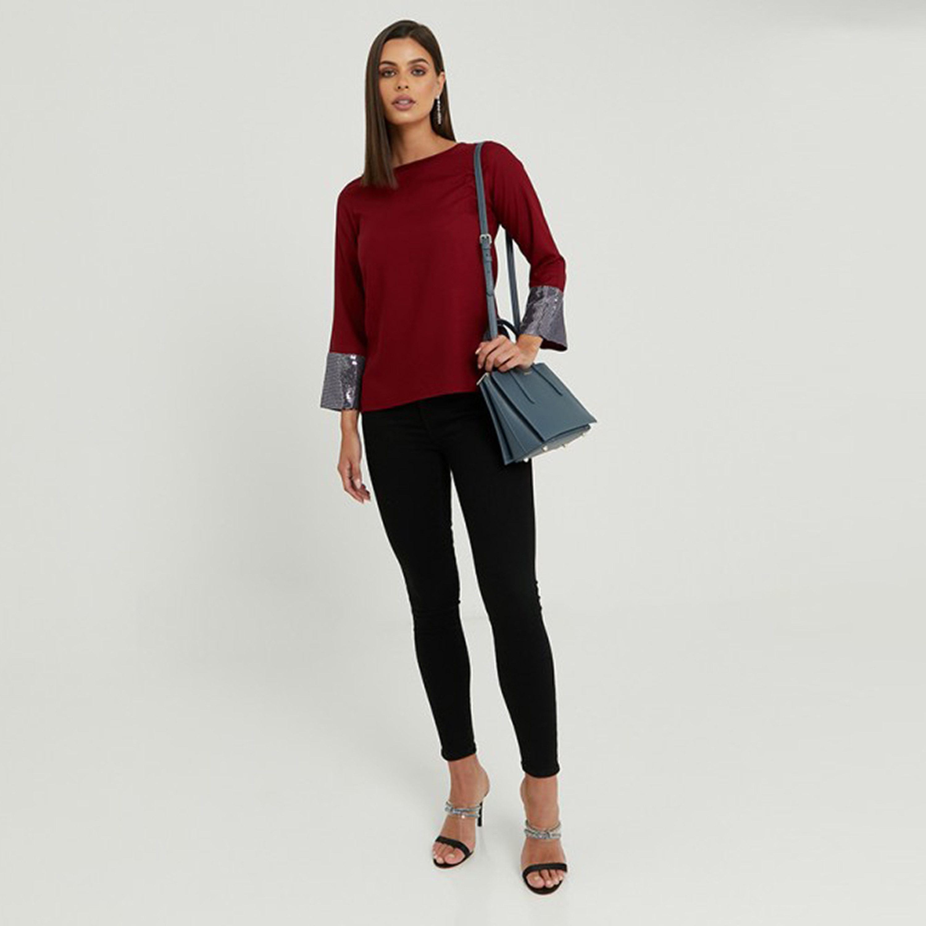 توب نسائي بأساور مرصعة بالترتر من آيروبوستيل-women-clothing-shirtsandblouses-blouses-image-6