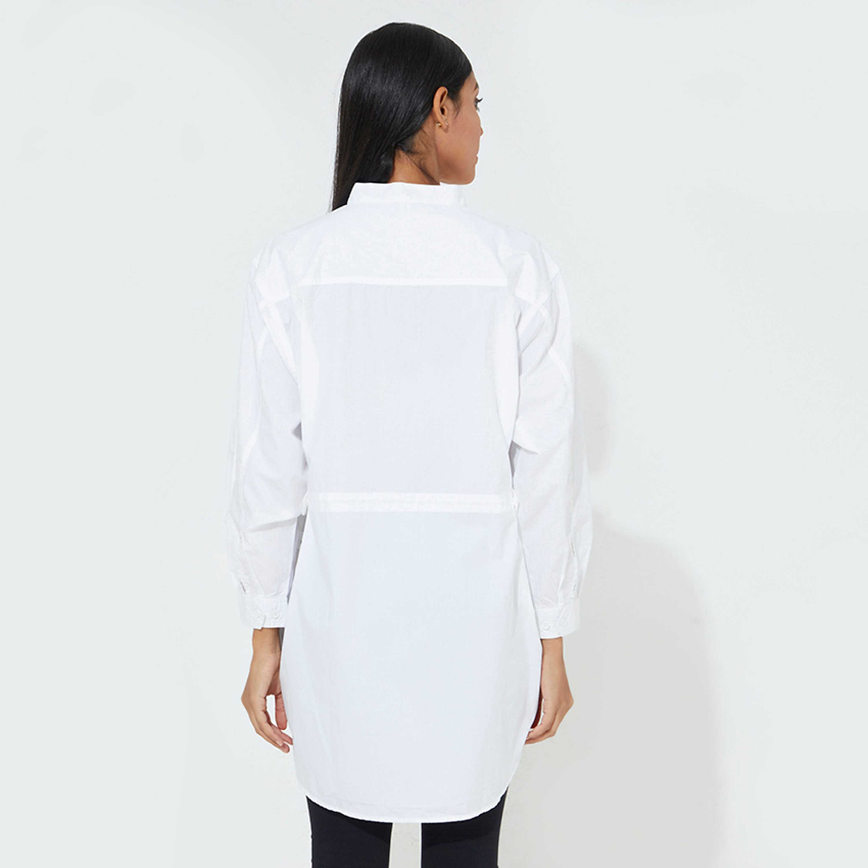 Aeropostale Plain Band Collar Long Sleeves Women's Shirt-women-clothing-shirtsandblouses-shirts-image-8