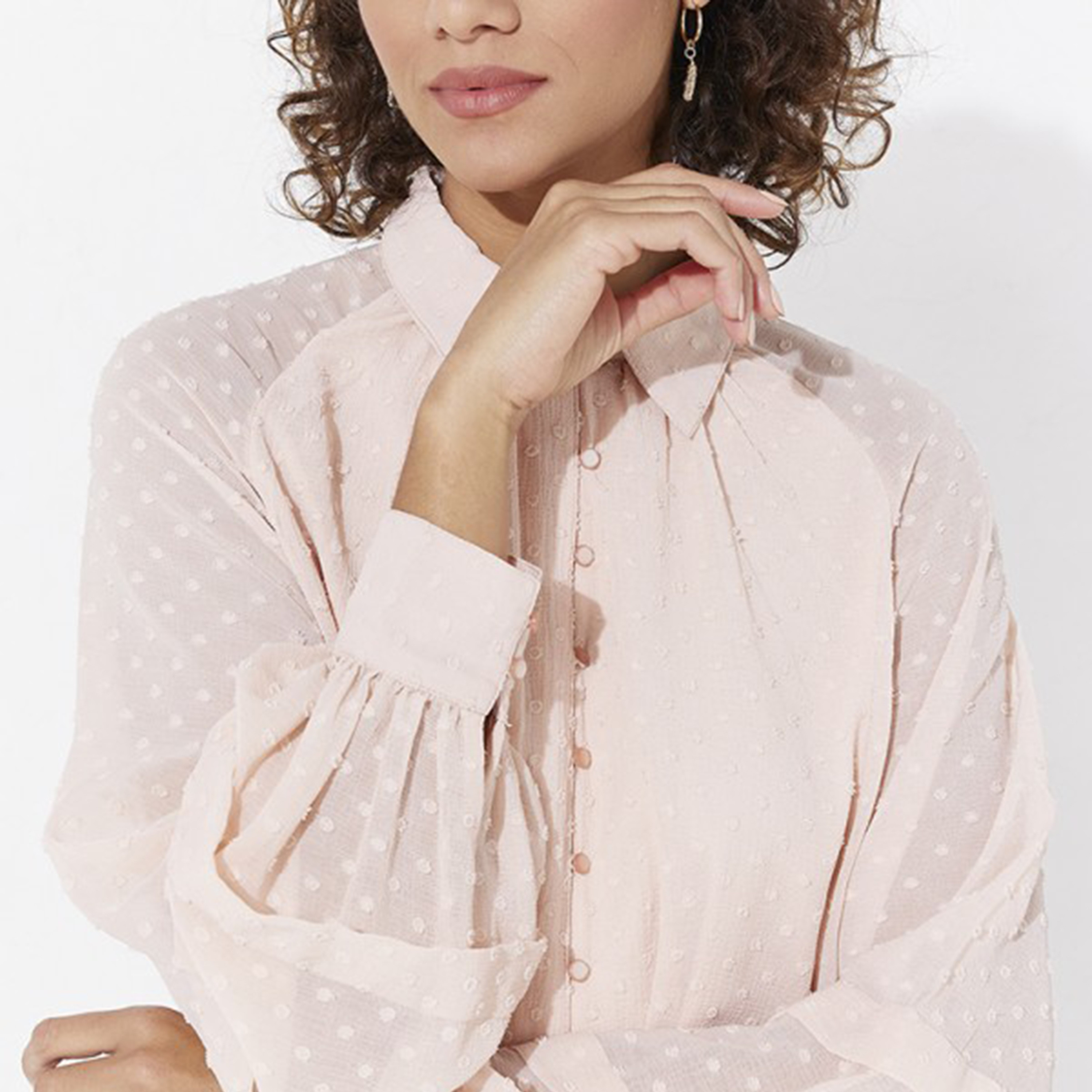 بلوزة من إيروبوستال ذات تصميم ذاتي بياقة وأكمام طويلة-women-clothing-shirtsandblouses-blouses-image-3