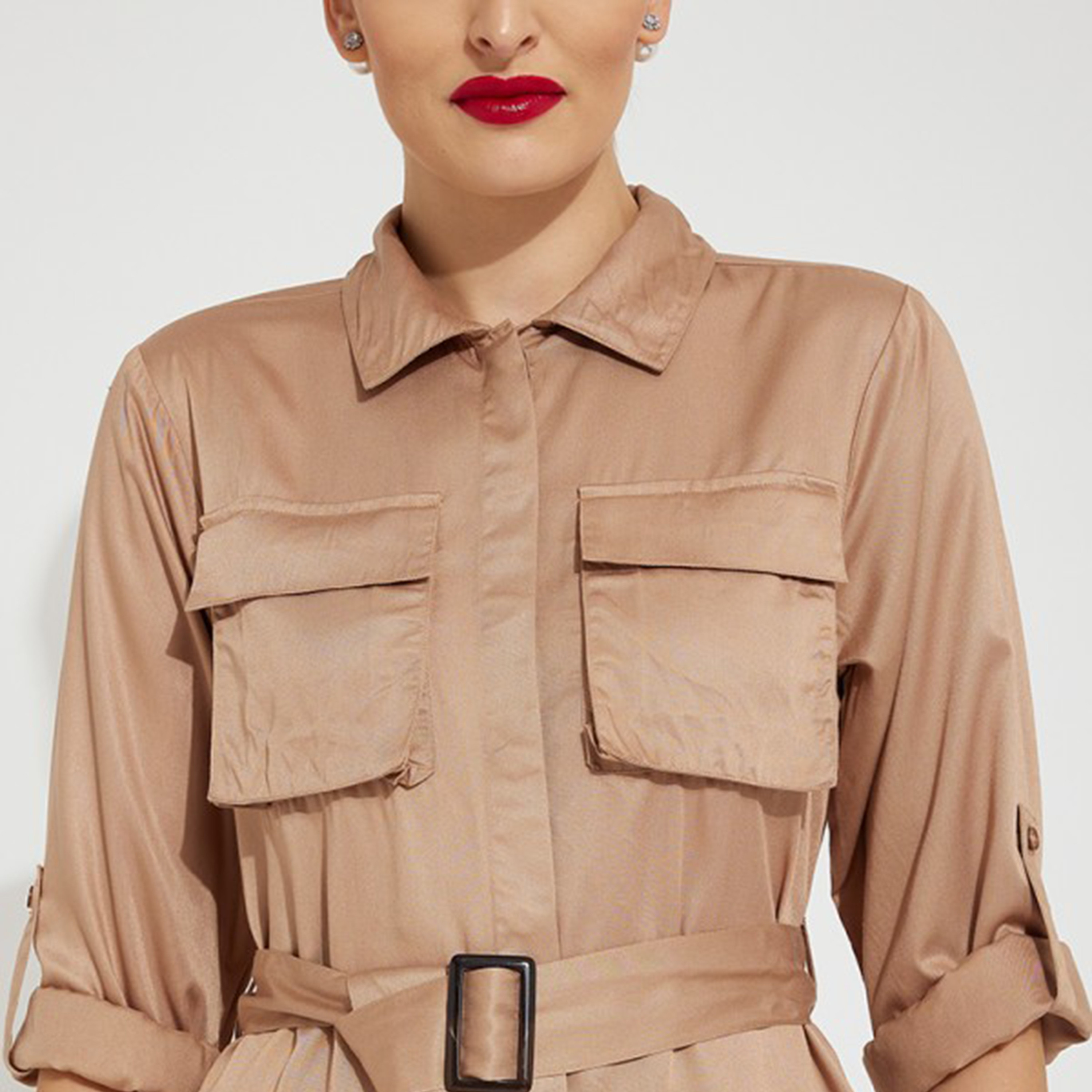 Aeropostale Plain Collared Roll-Up Sleeves Shirt-women-clothing-shirtsandblouses-blouses-image-3