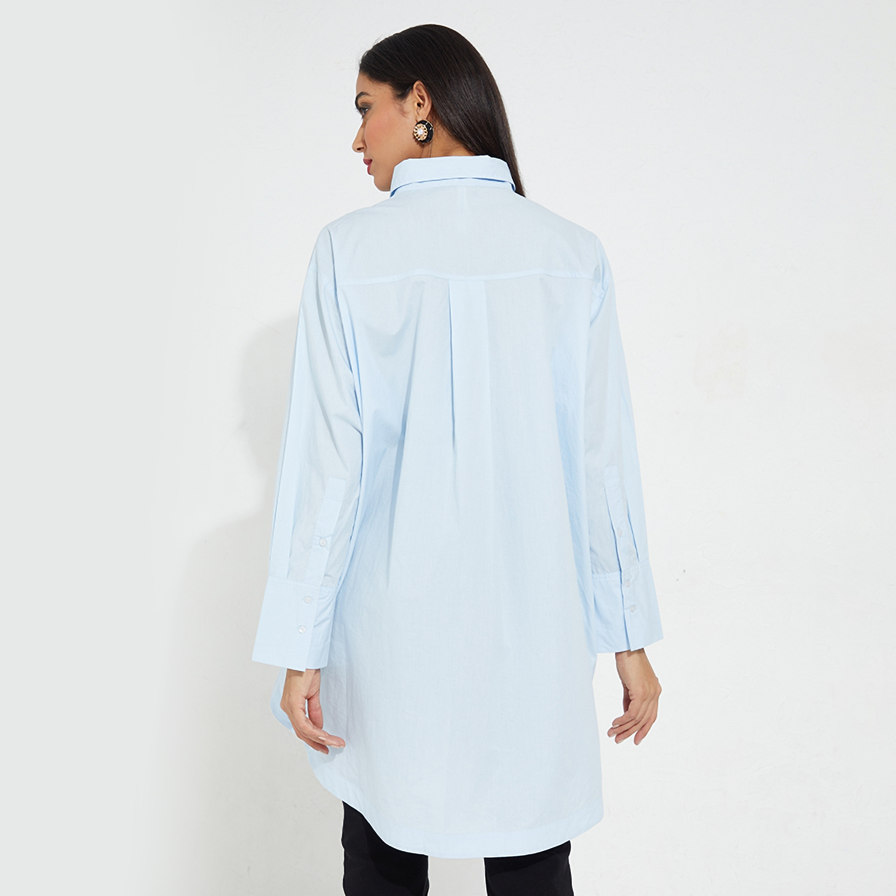 قميص نسائي بأكمام طويلة وياقة سادة من أيروبوستال-women-clothing-shirtsandblouses-shirts-image-4