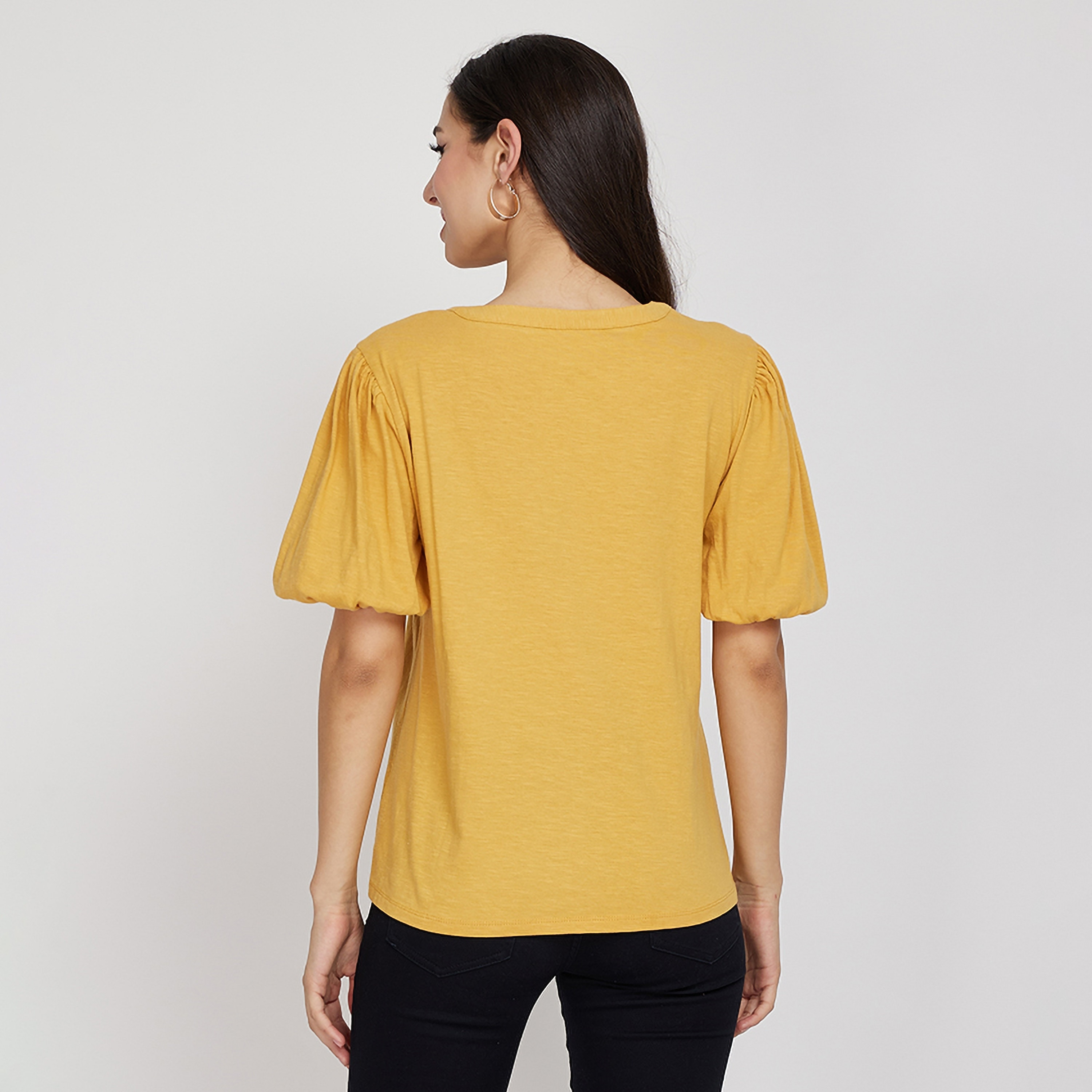 Aeropostale Dobby Puff Sleeves Women's Top-women-clothing-shirtsandblouses-blouses-image-4