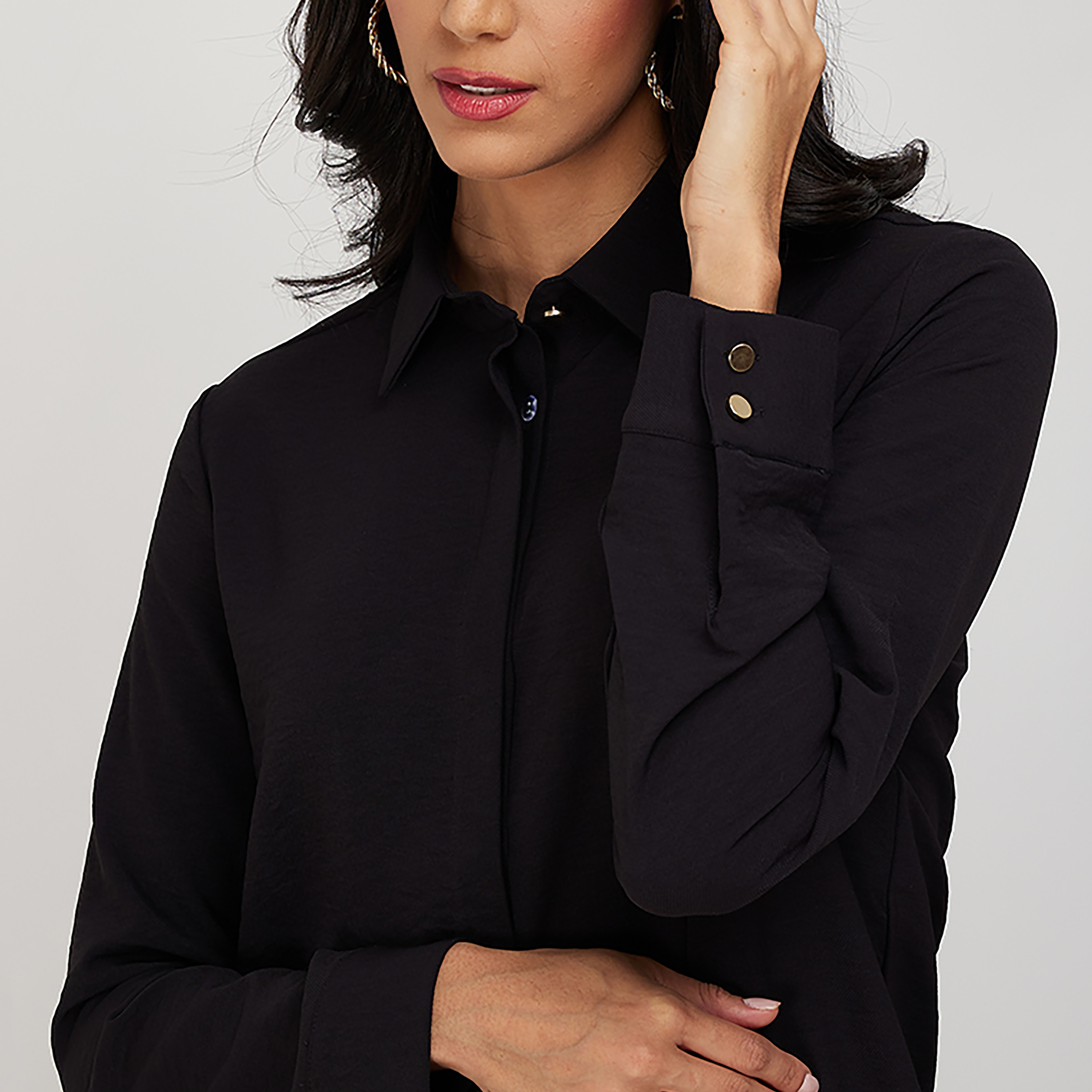 Aeropostale Plain Collared Long Sleeves Shirt-women-clothing-shirtsandblouses-blouses-image-3