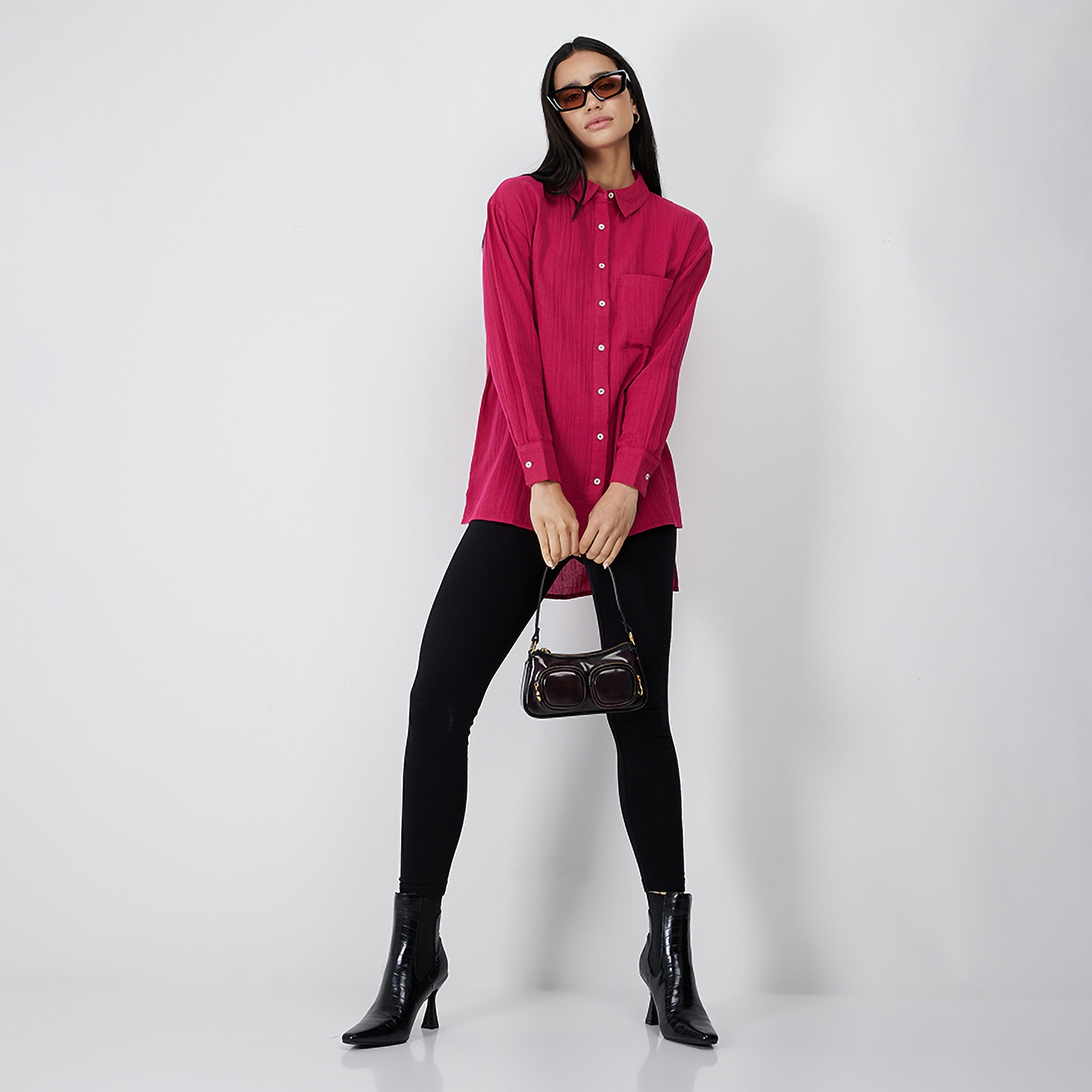 قميص نسائي بأكمام طويلة وياقة منقوشة من أيروبوستال-women-clothing-shirtsandblouses-shirts-image-6
