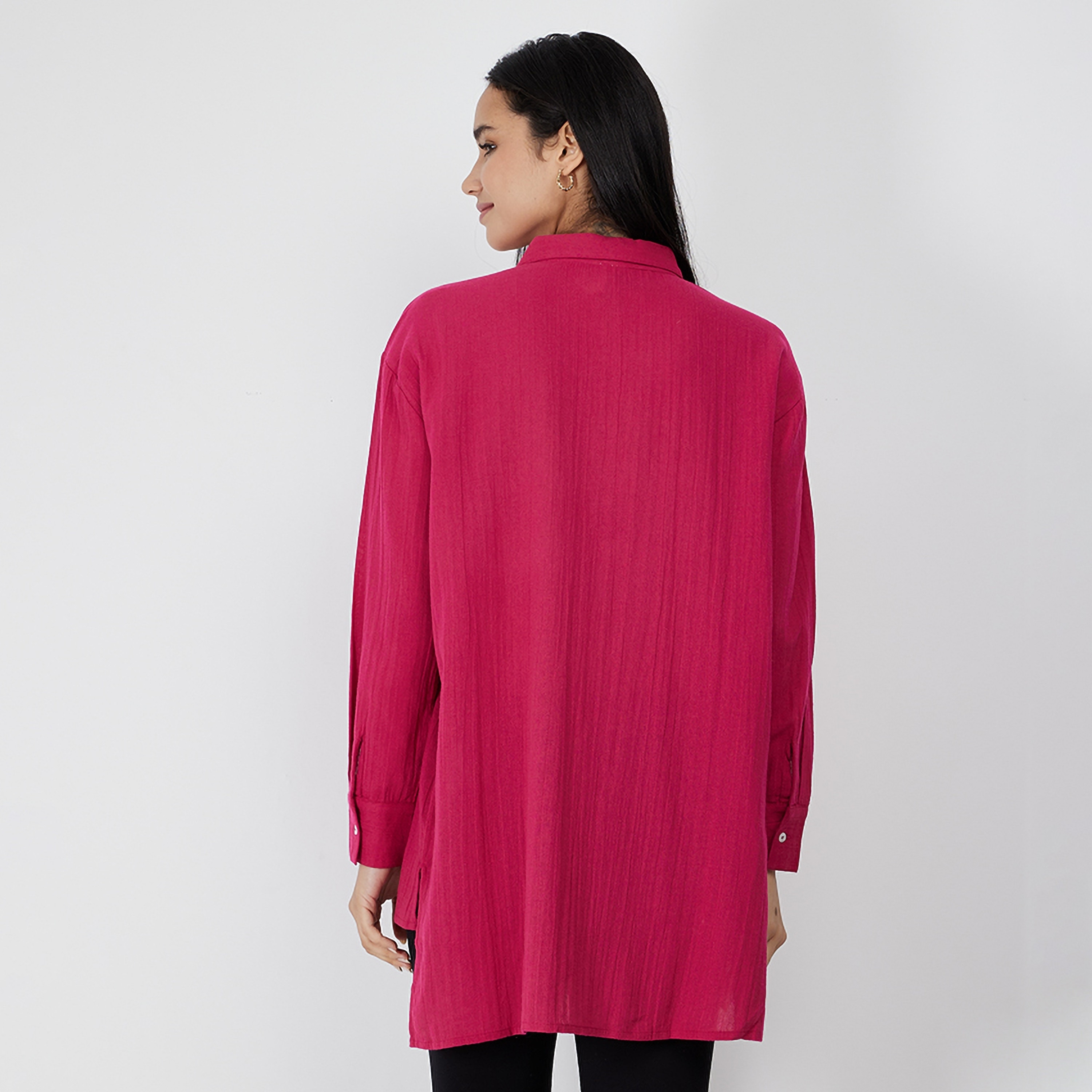 قميص نسائي بأكمام طويلة وياقة منقوشة من أيروبوستال-women-clothing-shirtsandblouses-shirts-image-8