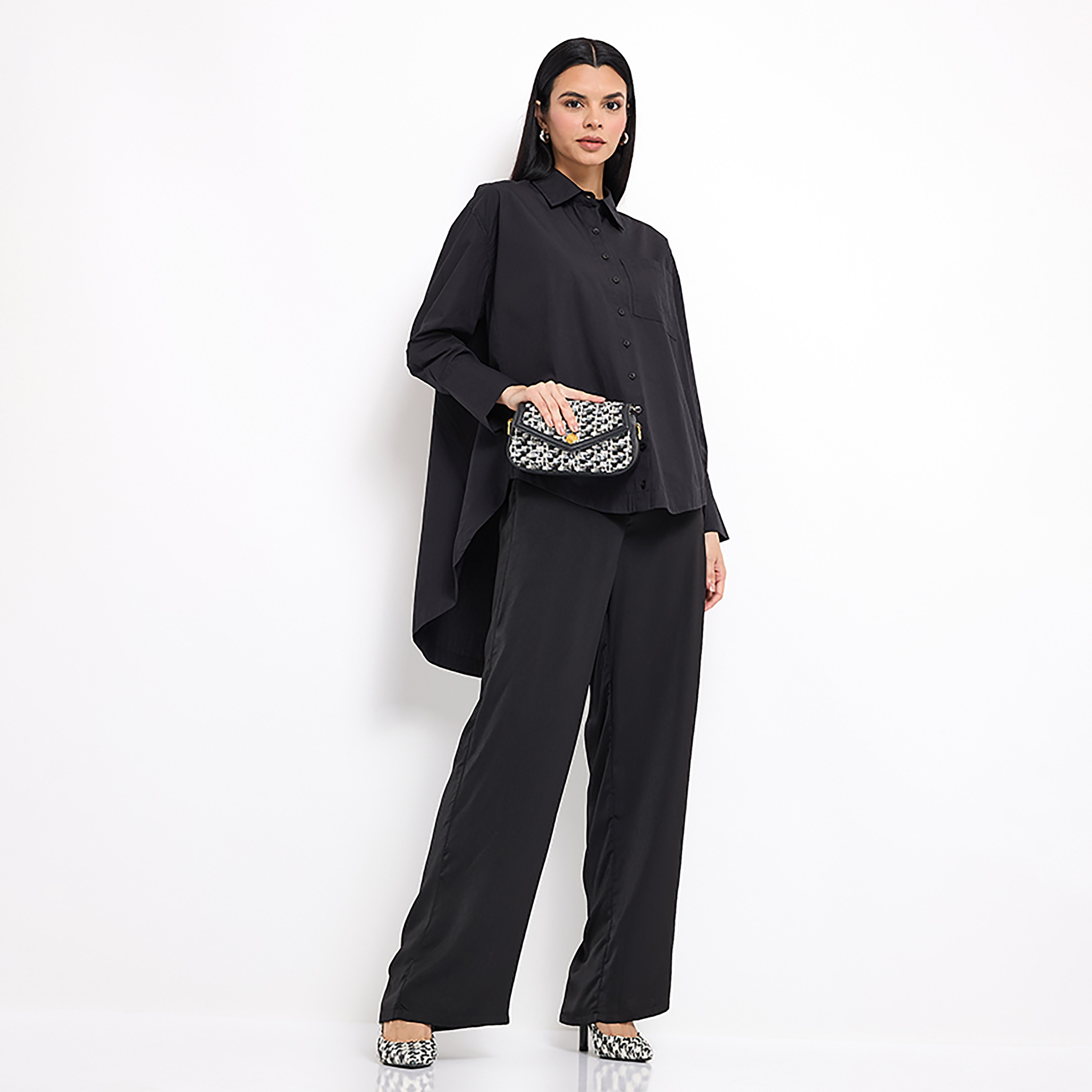 Aeropostale Plain Classic Collar Long Sleeves Long Shirt-women-clothing-shirtsandblouses-blouses-image-4
