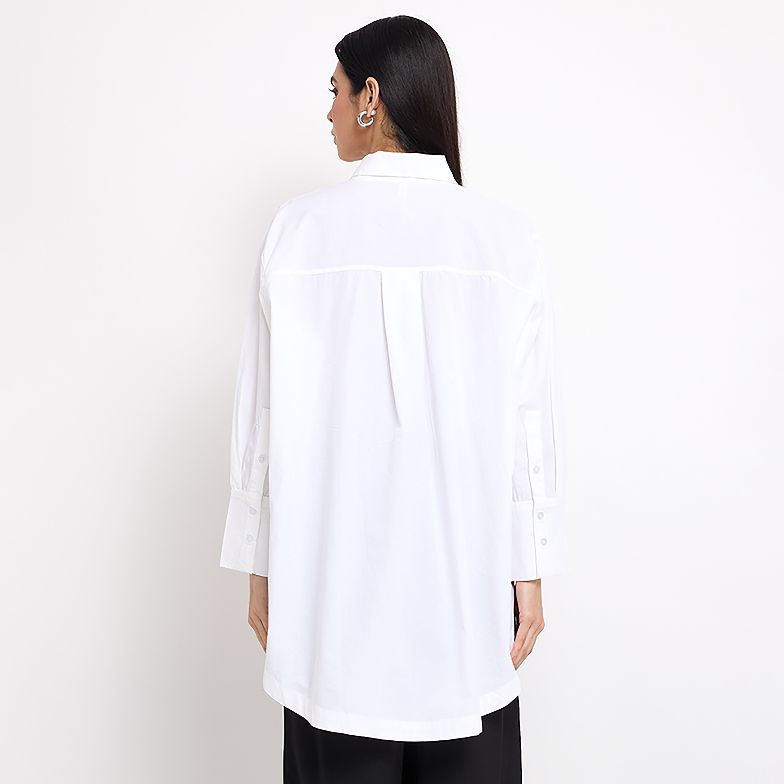 Aeropostale Plain Classic Collar Long Sleeves Long Shirt-women-clothing-shirtsandblouses-blouses-image-7