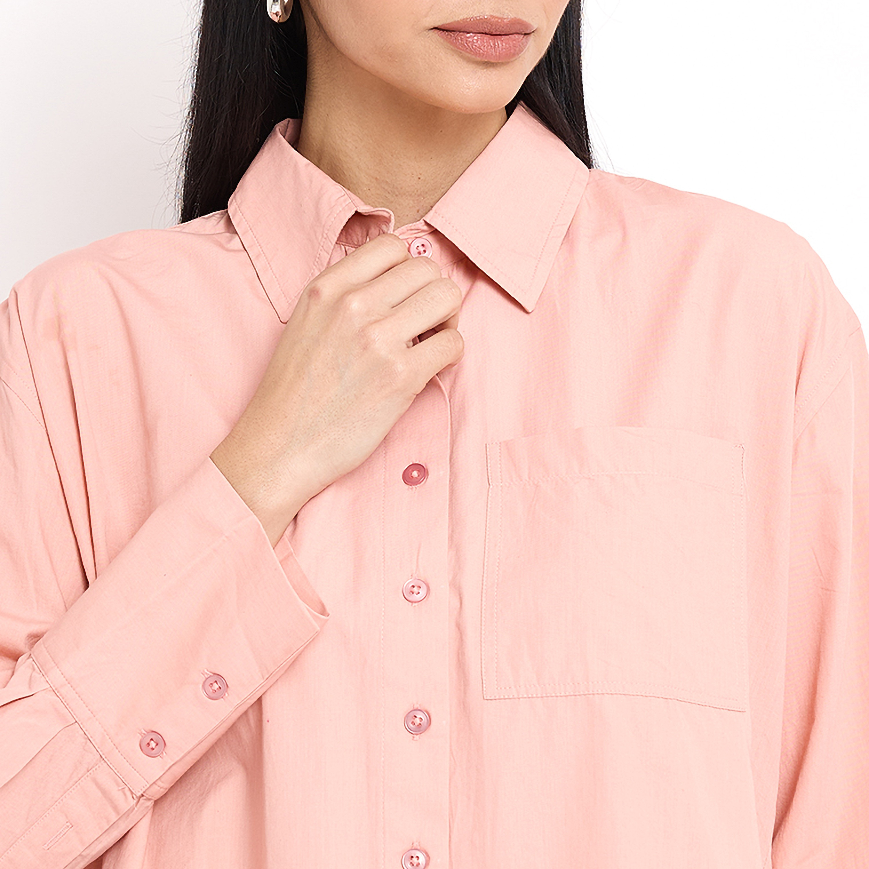 Aeropostale Plain Classic Collar Long Sleeves Long Shirt-women-clothing-shirtsandblouses-blouses-image-10