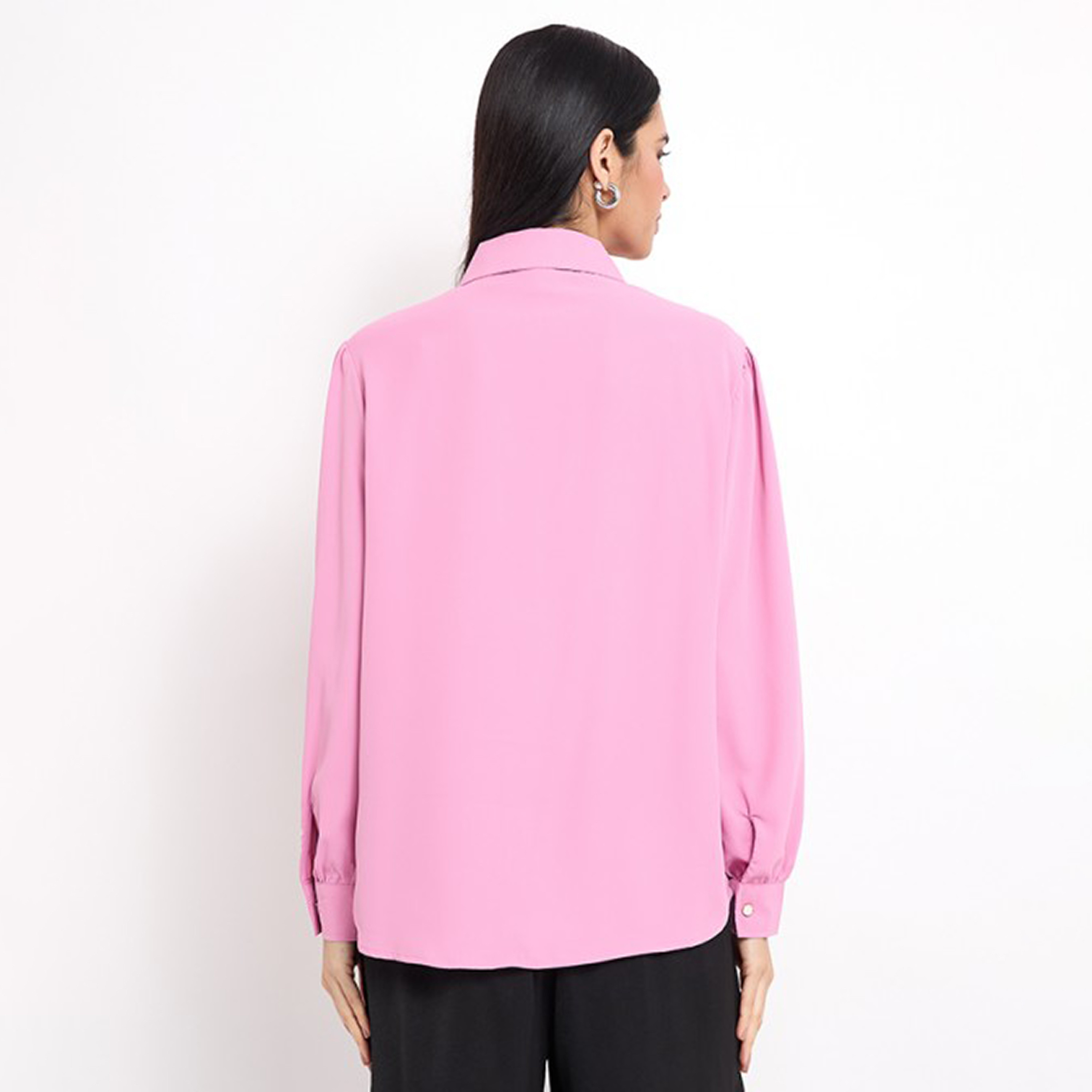 Aeropostale Plain Collared Long Sleeves Women's Shirt-women-clothing-shirtsandblouses-shirts-image-4