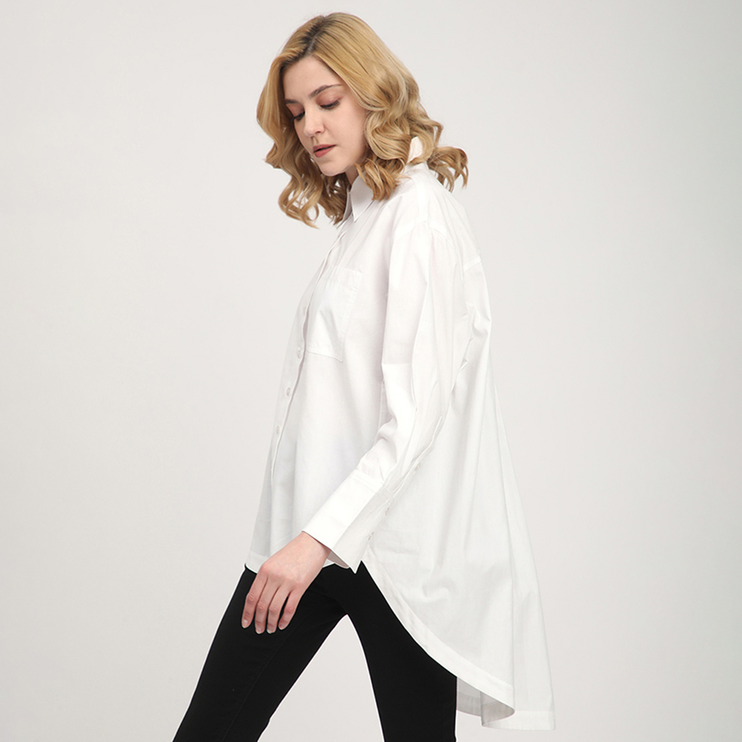 إيروبوستال - قميص  سادة بأكمام طويلة-women-clothing-shirtsandblouses-shirts-image-2